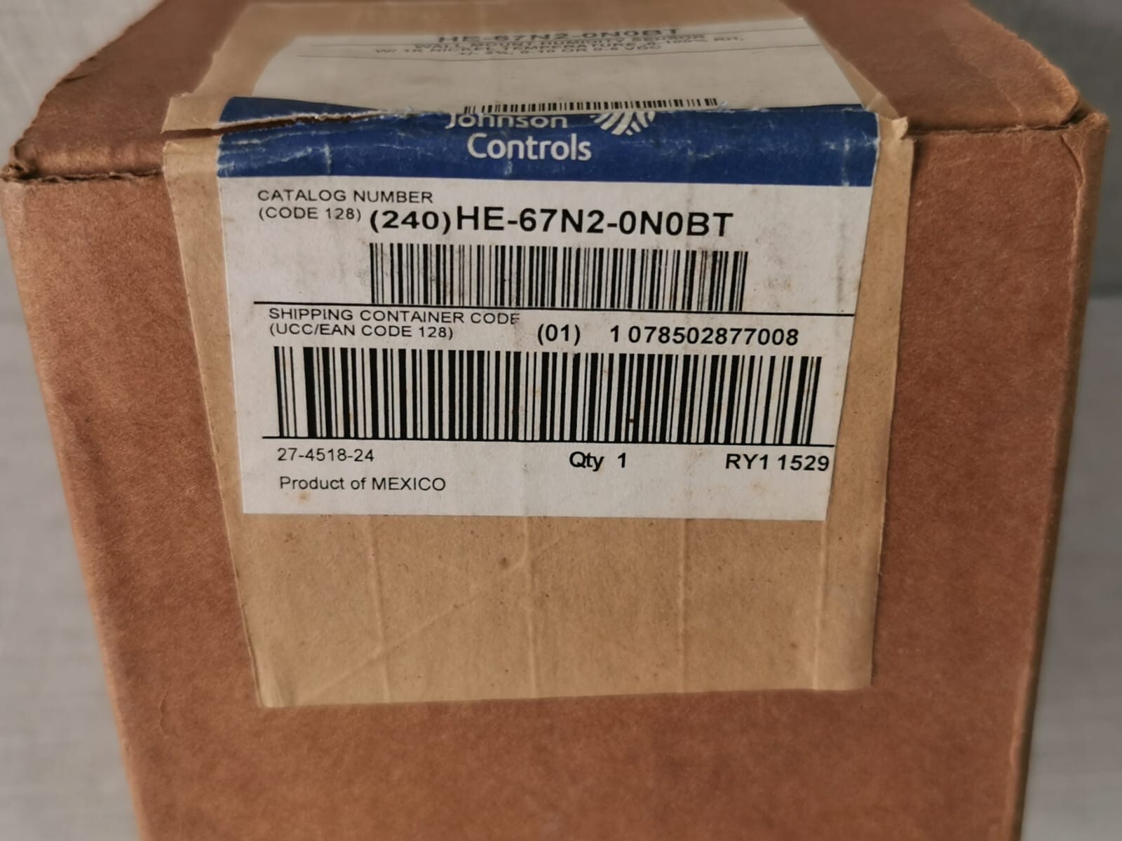 Johnson Controls HE-67N2-0N0BT Johnson Controls HE-67N2-0N0BT Wall Mount Humidity Sensor 4