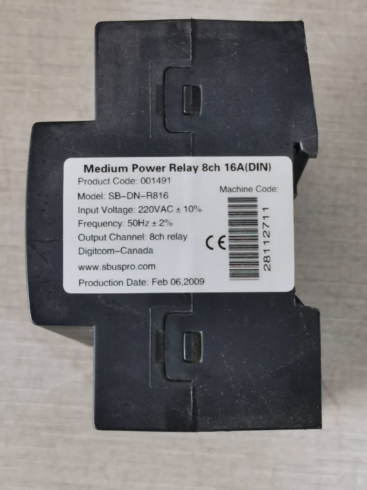 Smart-Bus SB-DN-R816 Smart-Bus SB-DN-R816 Medium Power Relay 8ch 16A (DIN) 2
