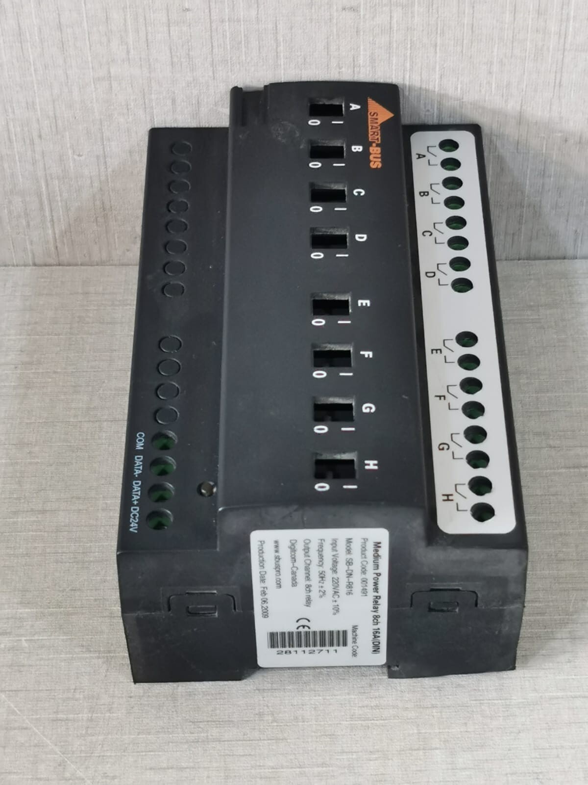 Smart-Bus SB-DN-R816 Smart-Bus SB-DN-R816 Medium Power Relay 8ch 16A (DIN) 6