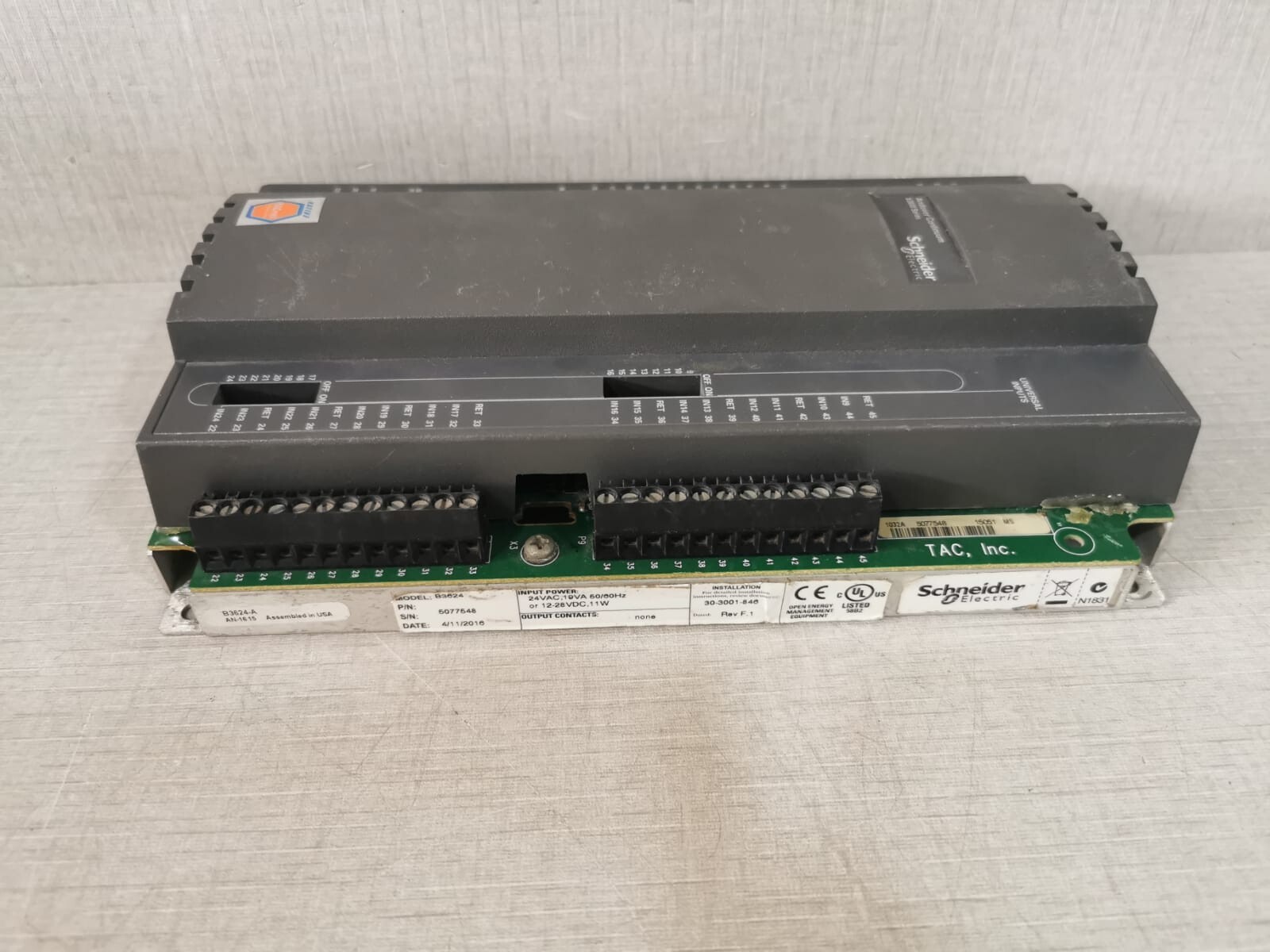 Schneider Electric b3600 / B3624 Schneider Electric Andover Continuum b3600 Series B3624 Controller 5