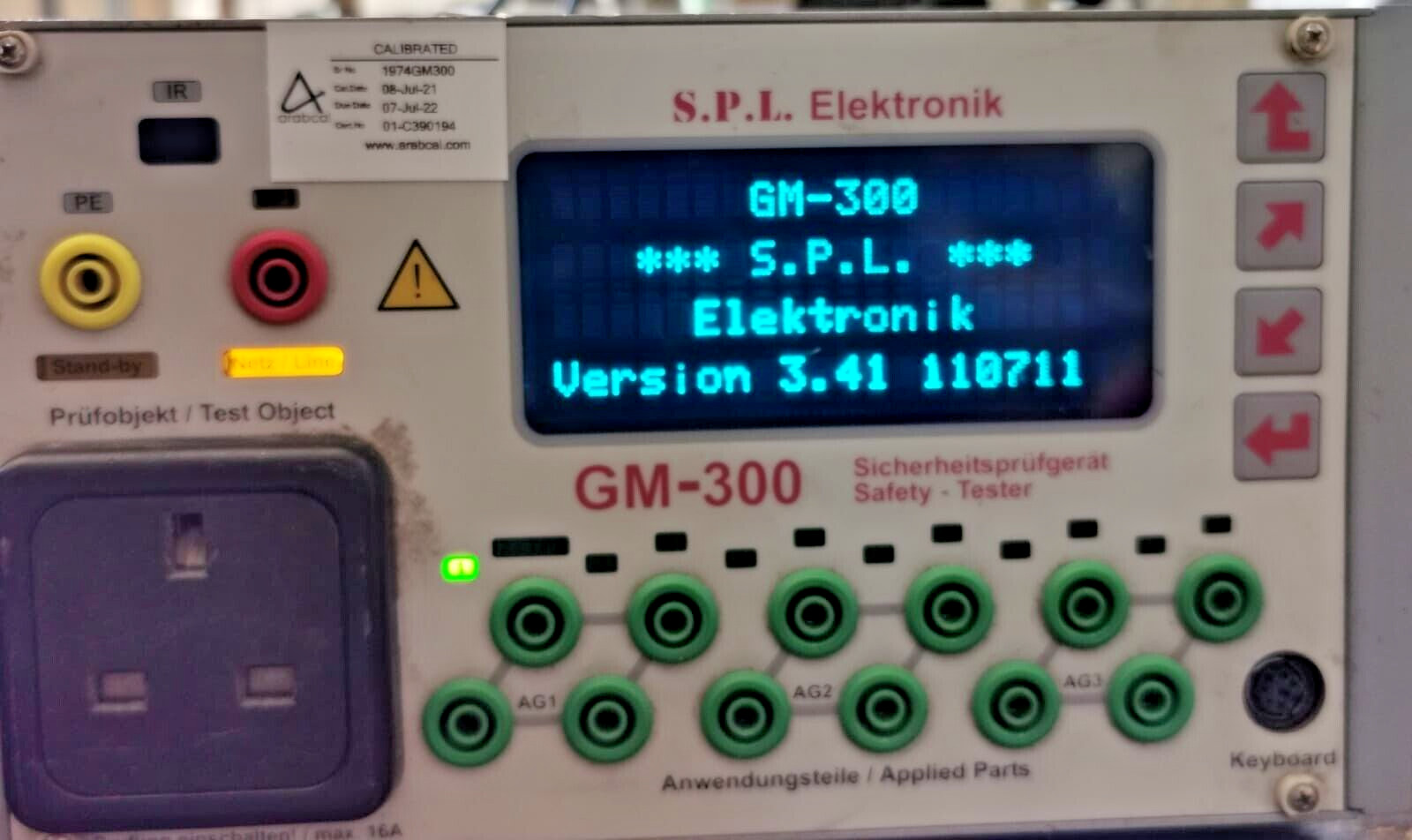 S.P.L ELEKTRONIK 1974GM300 S.P.L ELEKTRONIK GM-300 1974GM300 V3.41 SAFETY-TESTER 2