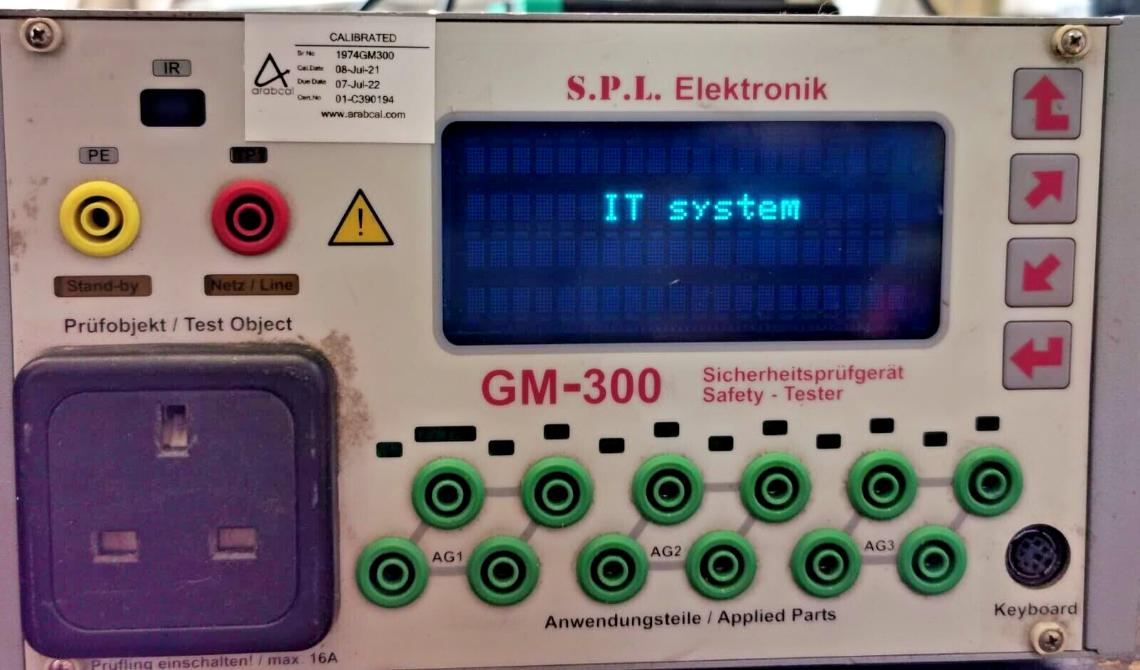 S.P.L ELEKTRONIK 1974GM300 S.P.L ELEKTRONIK GM-300 1974GM300 V3.41 SAFETY-TESTER 3