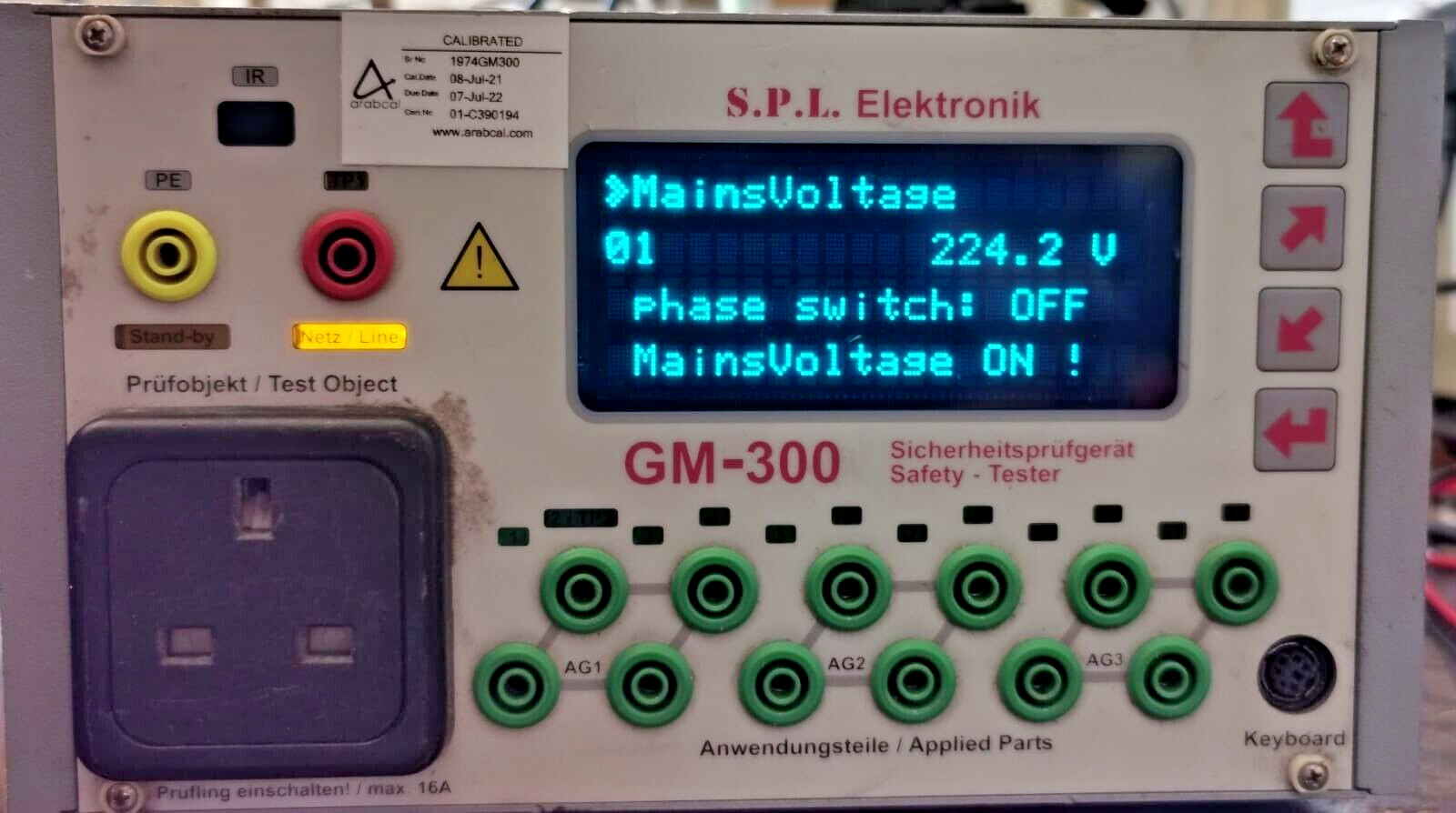 S.P.L ELEKTRONIK 1974GM300 S.P.L ELEKTRONIK GM-300 1974GM300 V3.41 SAFETY-TESTER 8