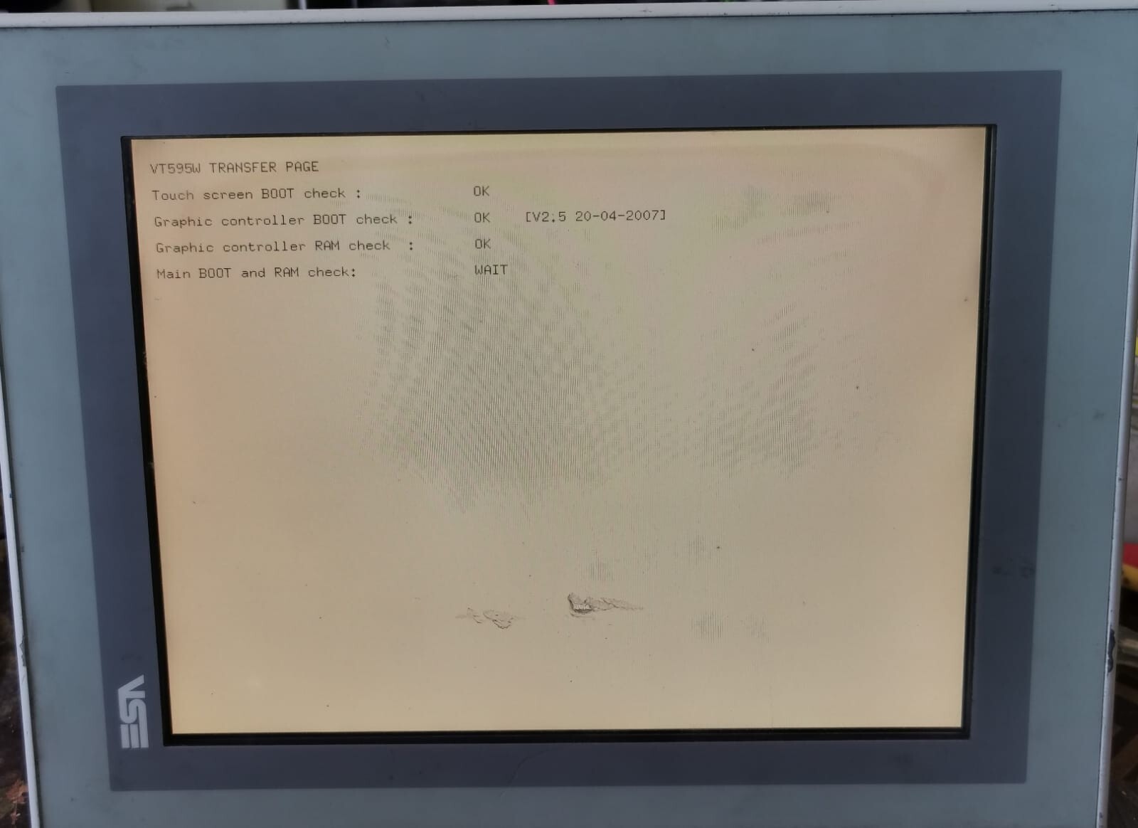 ESA VT595WAPT00 ESA VT595WAPT00 OPERATOR INTERFACE PANEL -NEED PASSWORD (UNKNOWN PASSWORD) 3