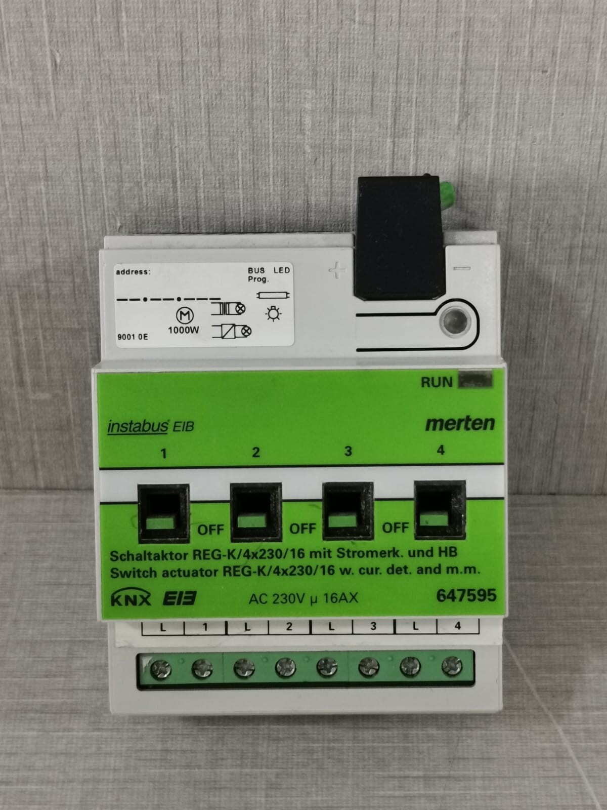 MERTEN 647595 SWITCH ACTUATOR REG-K/4x230/16