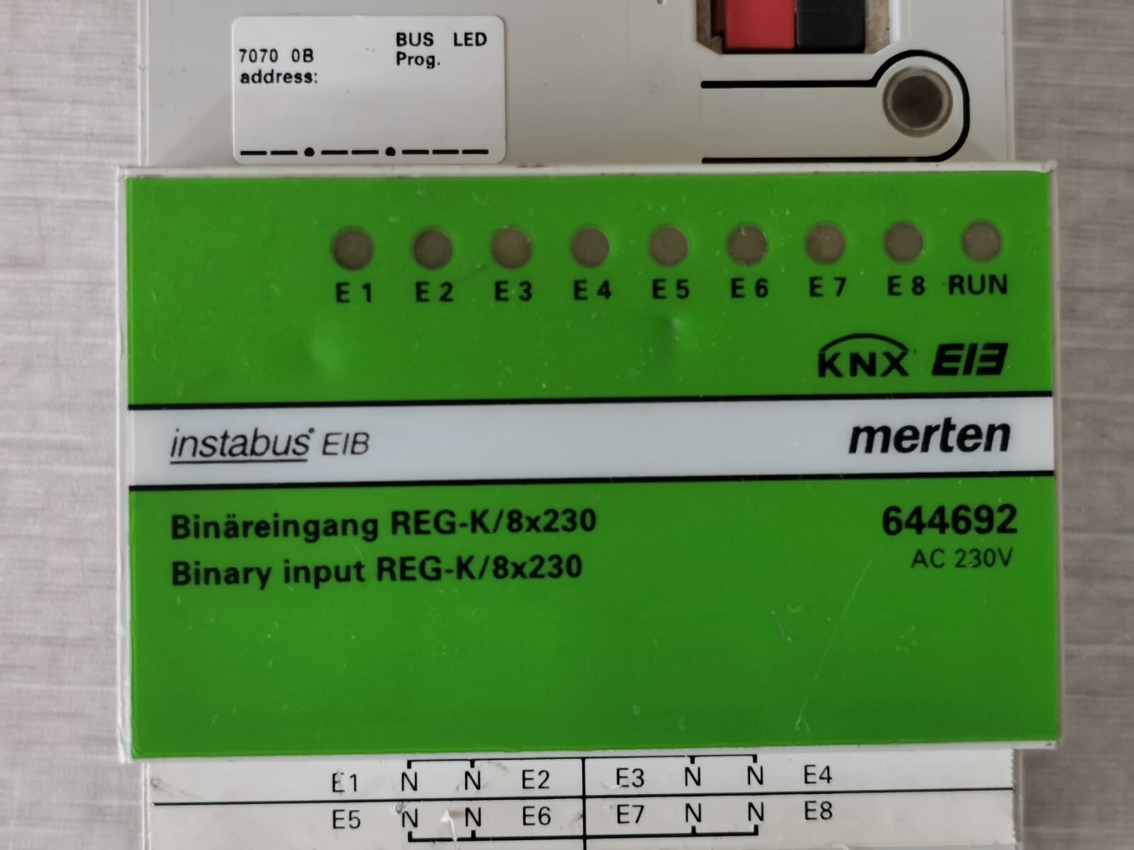 MERTEN 644692 MERTEN 644692 Binary Input REG-K/8X230 - TESTED OK 2
