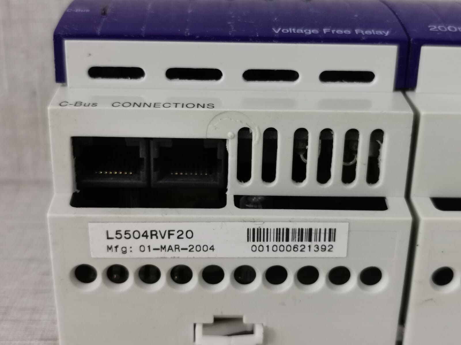 Clipsal L5504RVF20/LE5504TRVF20 CLIPSAL C-BUS2 L5504RVF20/LE5504TRVF20 4-CHANNEL VOLTAGE FREE RELAY(MFG-2004) 6