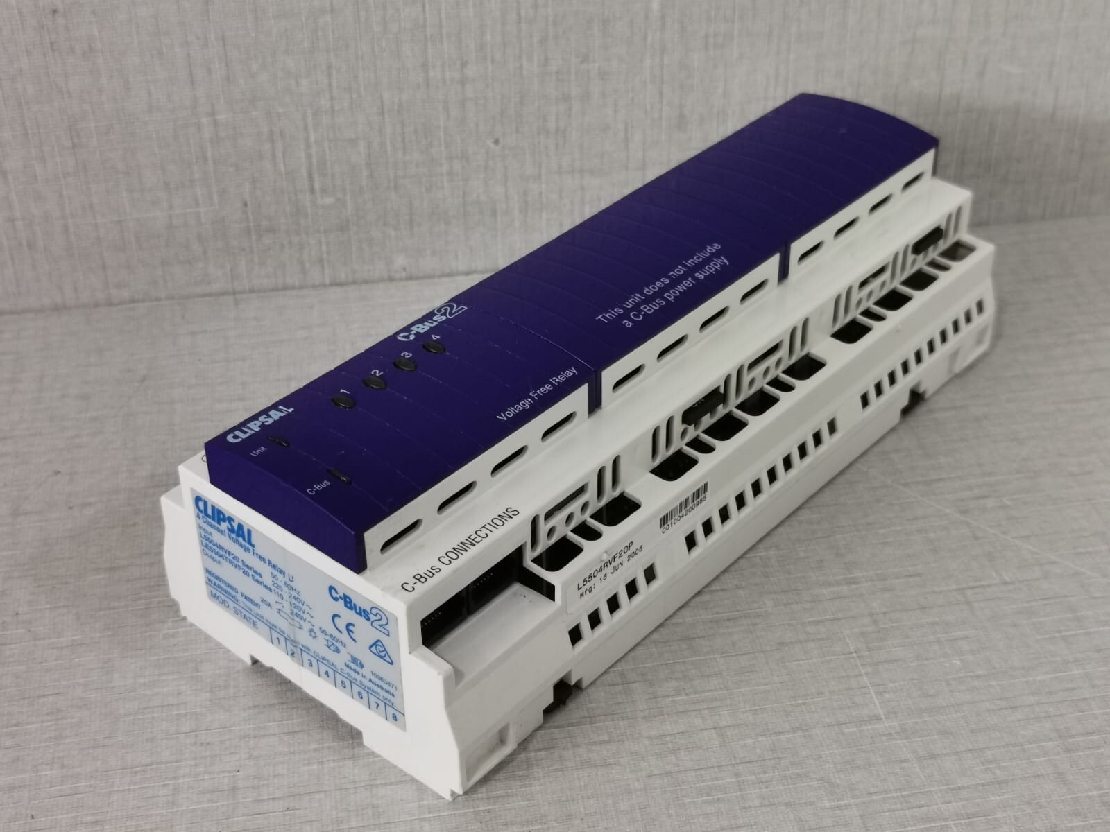 Clipsal L5504RVF20/LE5504TRVF20 CLIPSAL C-BUS2 L5504RVF20/LE5504TRVF20 4-CHANNEL VOLTAGE FREE RELAY(MFG-2008) 10