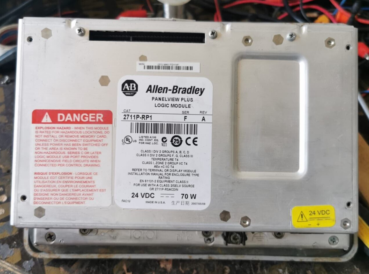 Allen-Bradley PanelView Plus 700 , 2711P-RN15S , 2711P-RP1 Allen Bradley PanelView Plus 700 / 2711P-RN15S Controlnet 2711P-RP1 Logic module 2
