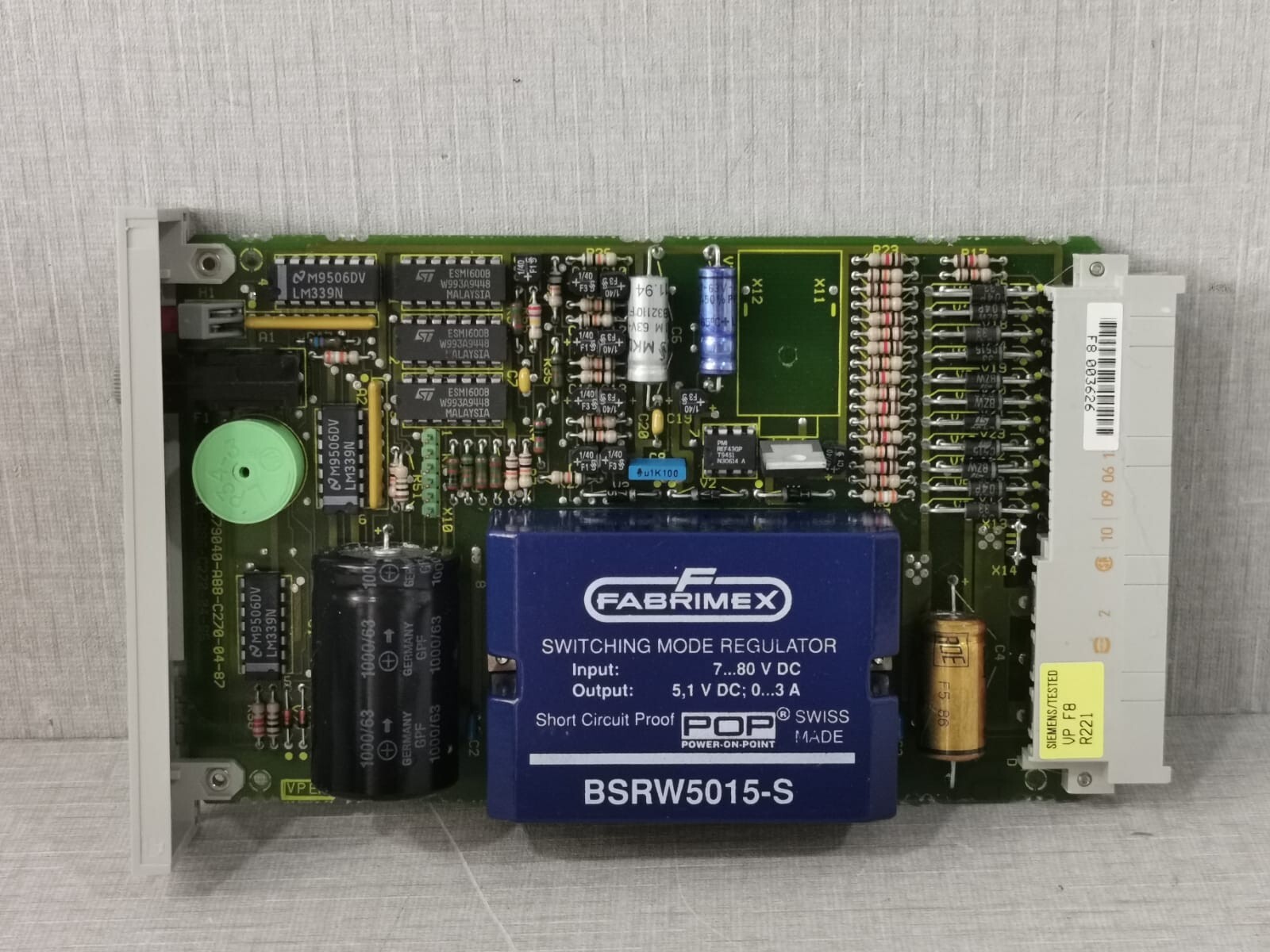 Siemens 6DS1005-8AA SIEMENS TELEPERM M 6DS1005-8AA BUS DRIVER POWER SUPPLY 4