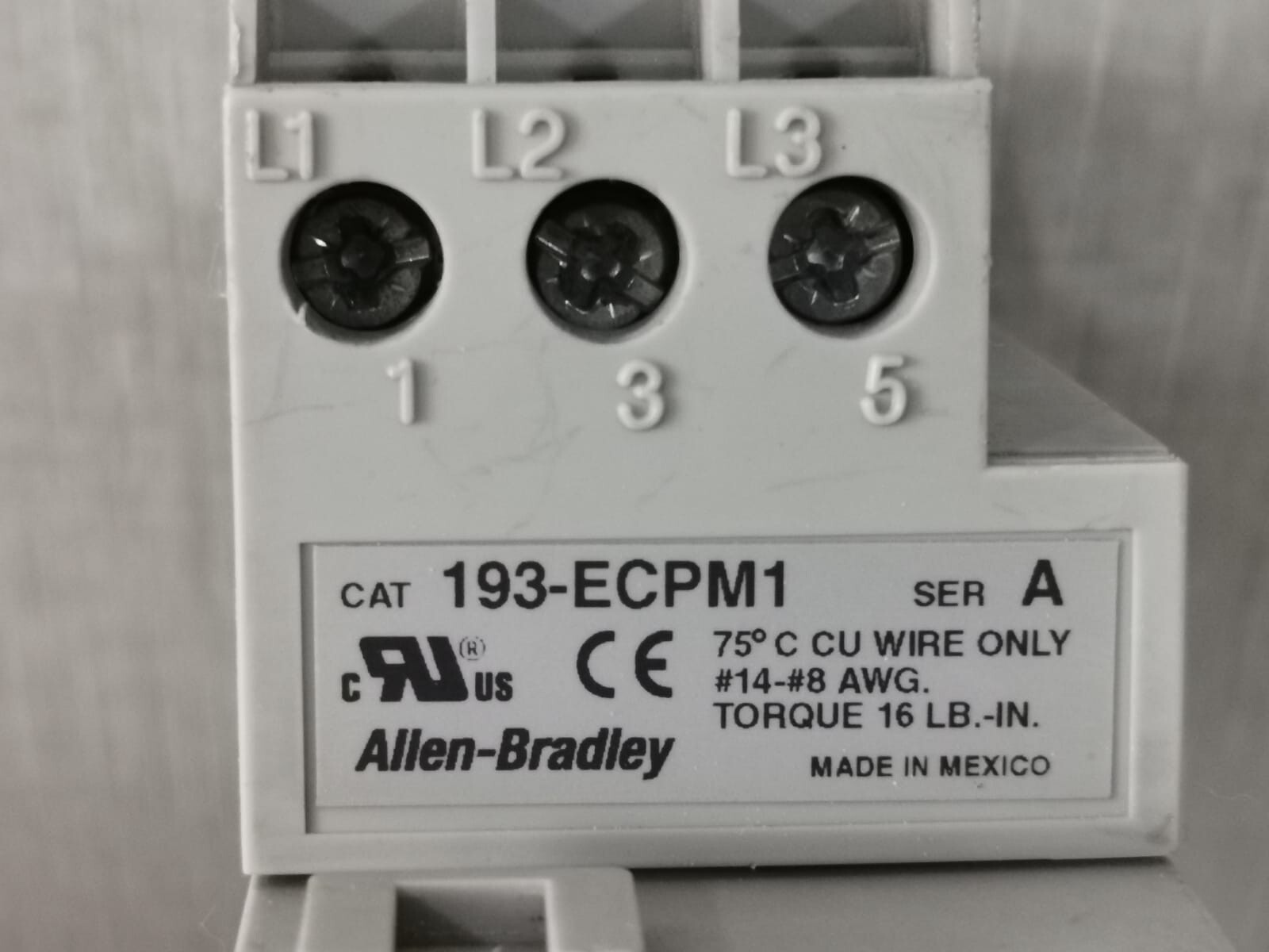 Rockwell Automation PLUS-193 Allen-Bradley E3 Plus 193-EC2BB 3-15A Ser C With 193-ECPM1 Ser A 3
