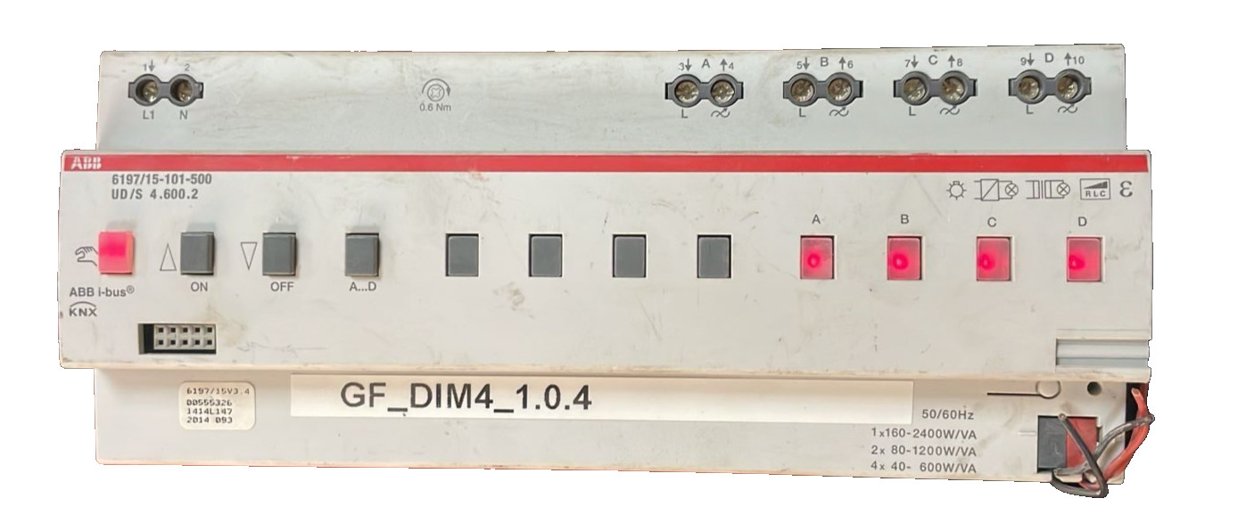 ABB KNX 6197/15-101-500 UD/S 4.600.2 UNIVERSAL DIMMER ACTUATOR