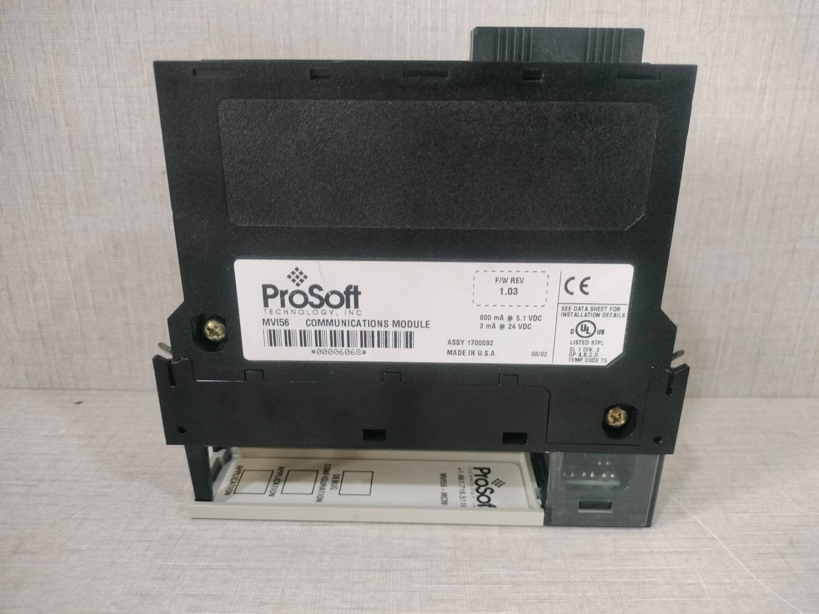 PROSOFT MVI56-MCM PROSOFT MVI56-MCM F/W 1.03 COMMUNICATION MODULE 7