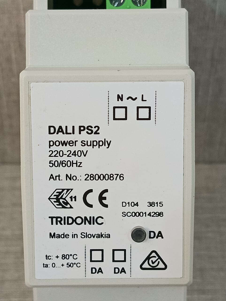 TRIDONIC SUPPLY28000876 TRIDONIC DALI PS2 POWER SUPPLY 28000876 2
