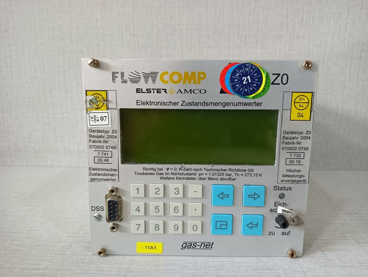 ELSTER AMCO 070002 ELSTER AMCO FLOW COMP Z0 070002 0749 MONITORING UNIT 2