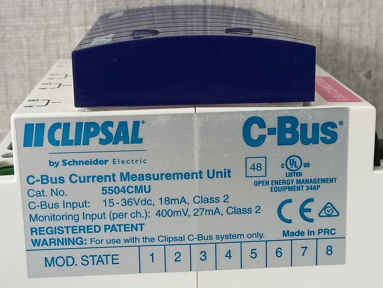 CLIPSAL 5504CMU CLIPSAL 5504CMU C-BUS CURRENT MEASUREMENT UNIT 4-CHANNEL 3