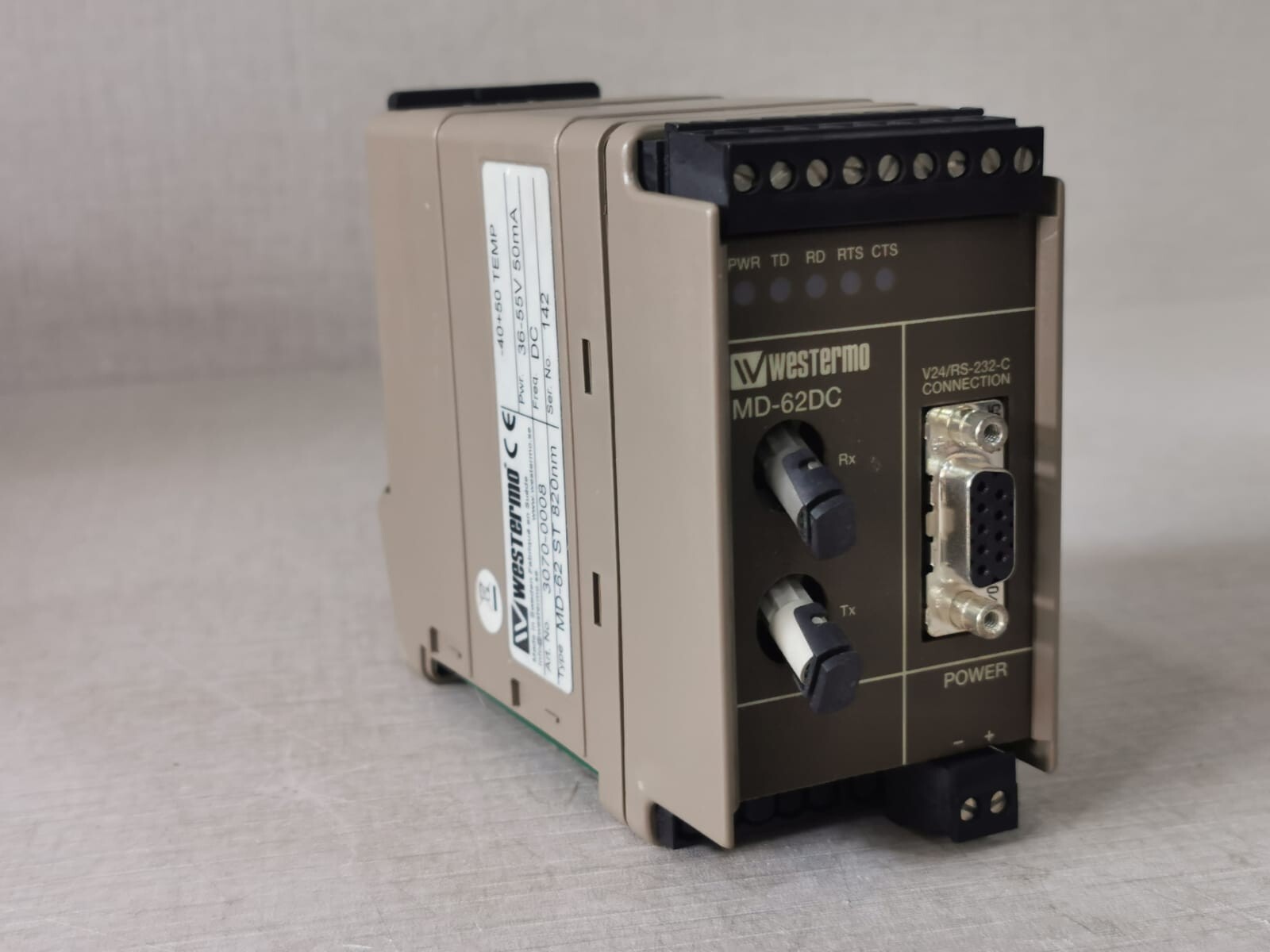 WESTERMO MD-62DC WESTERMO MD-62DC MODEM / Type: MD-62 ST - With Missing & Broken Case Cover 6