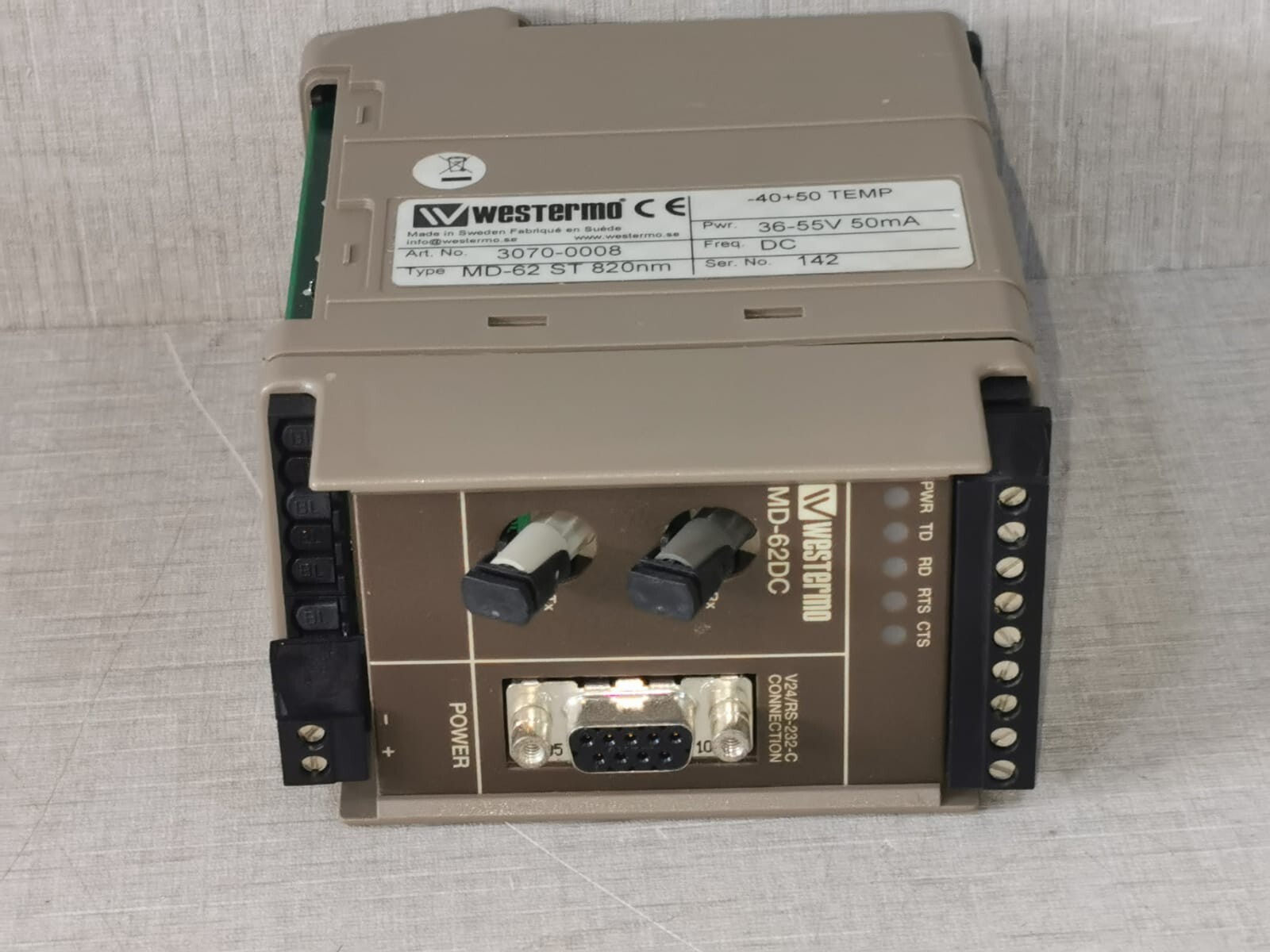 WESTERMO MD-62DC WESTERMO MD-62DC MODEM / Type: MD-62 ST - With Missing & Broken Case Cover 7