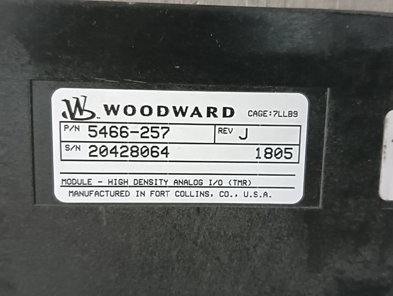Woodward 5466-257 WOODWARD 5466-257 REV J HIGH DENSITY ANALOG I/O (TMR) 2