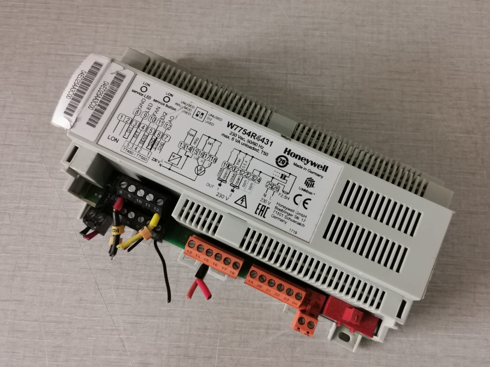 Honeywell W77544R431 HONEYWELL W77544R431 CONTROLLER 230VAC,50/60HZ MAX.6VA 4