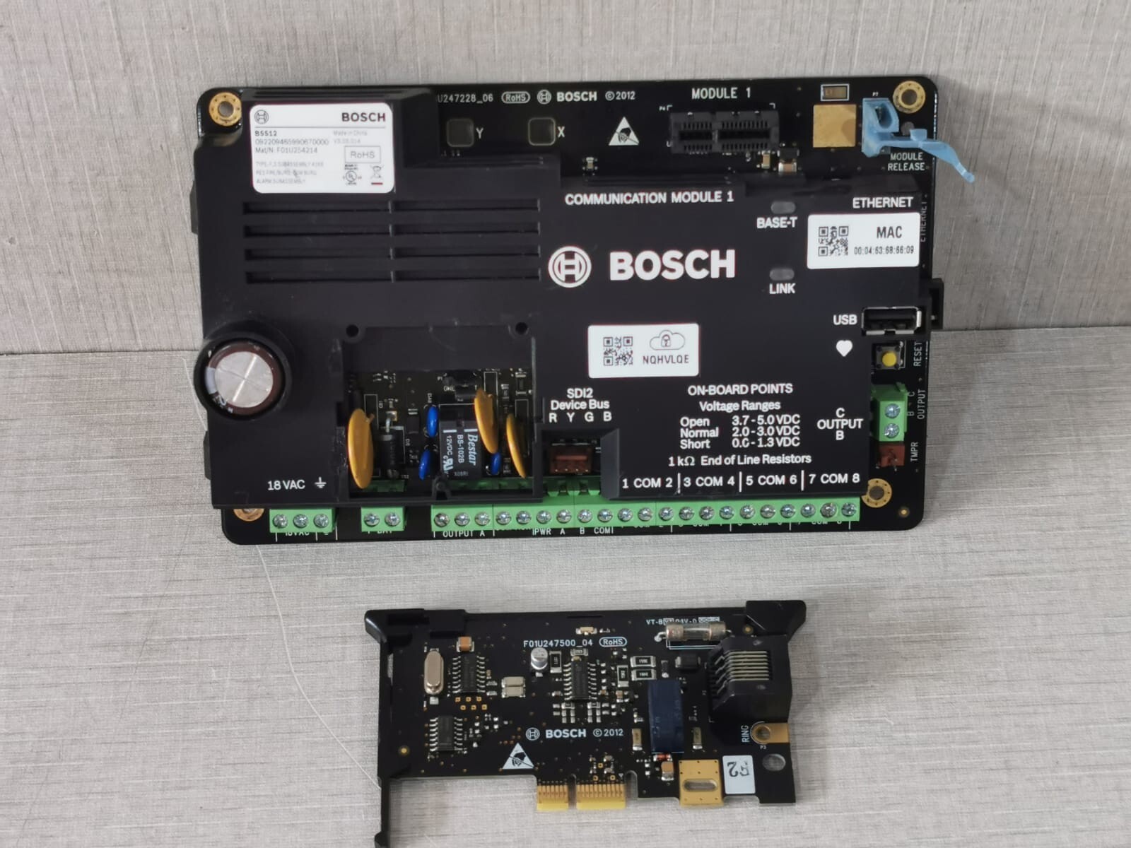 Bosch B5512 Bosch B5512 + B430 Security Alarm Control Board V3.03.014 - with 3