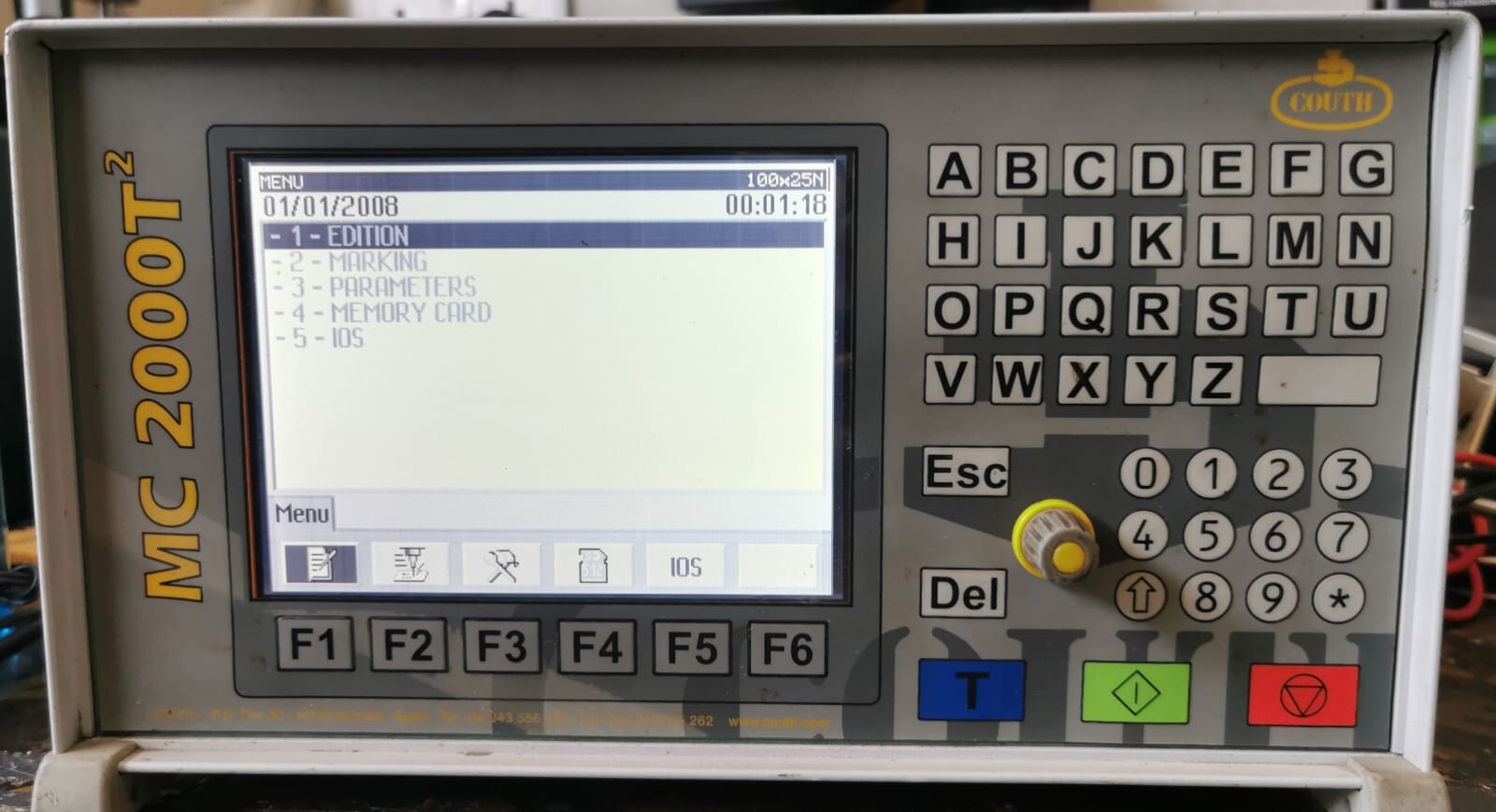 COUTH 2000T COUTH MC 2000T² Marking Machine Controller 7