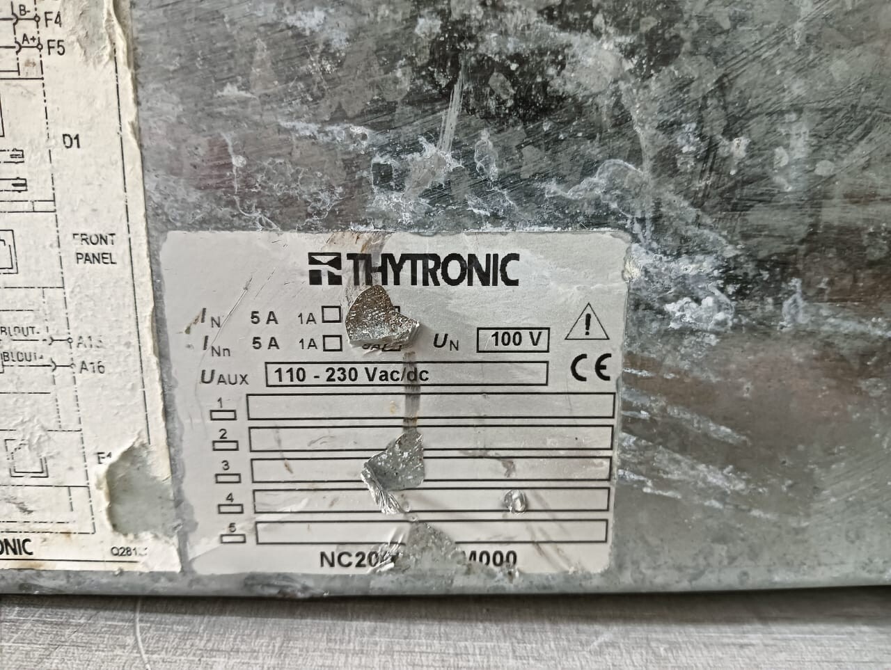 THYTRONIC NC20 THYTRONIC NC20 /JA2MM000 BANK CAPACITOR PROTECTION RELAY -WITHOUT COVER 7