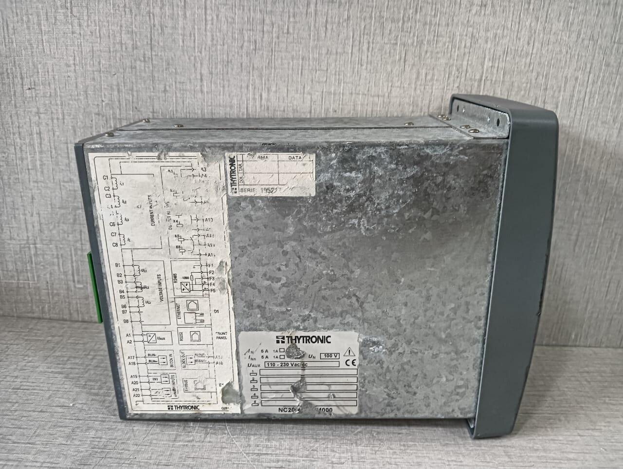 THYTRONIC NC20 THYTRONIC NC20 /JA2MM000 BANK CAPACITOR PROTECTION RELAY -WITHOUT COVER 8