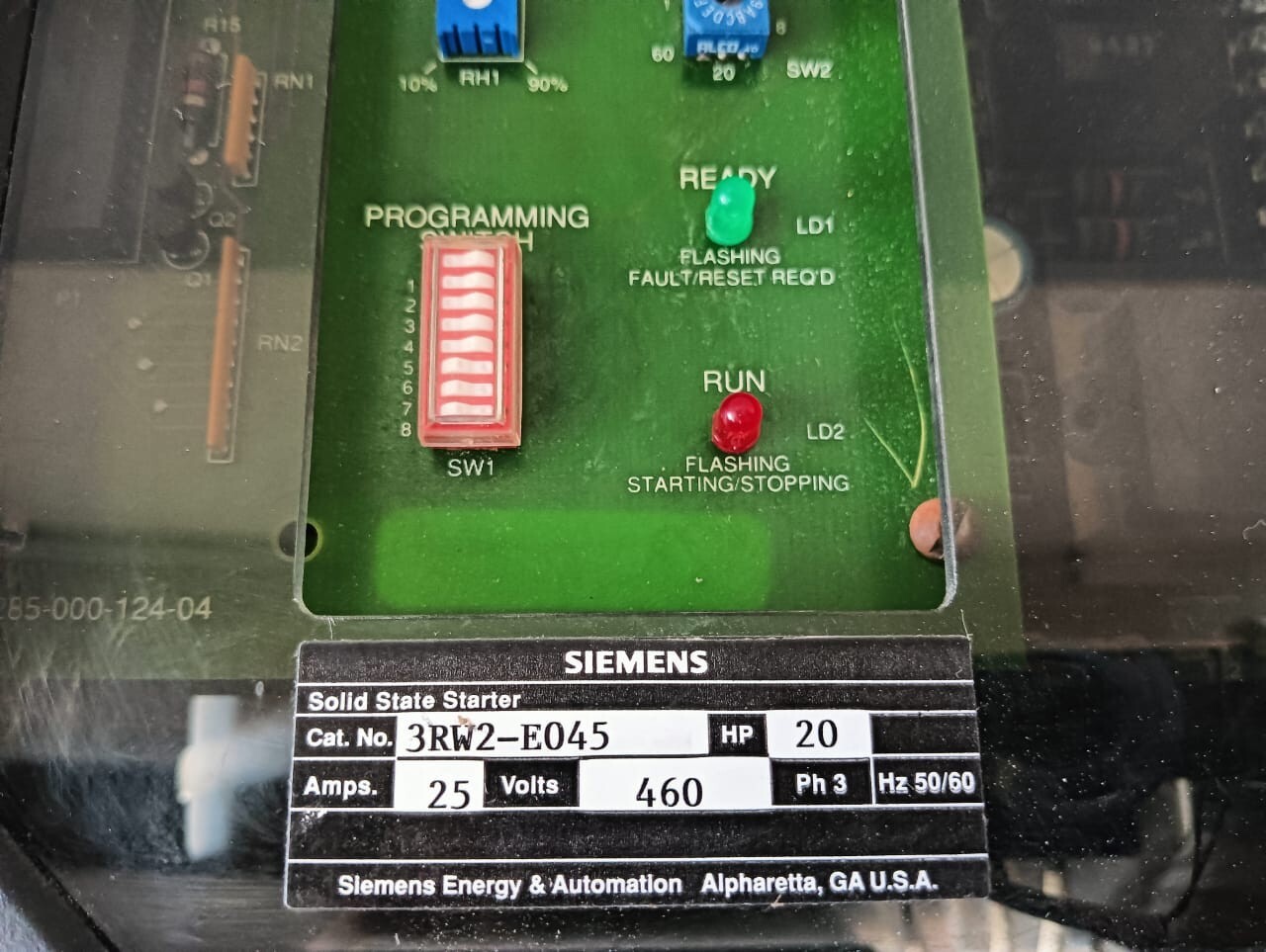Siemens E045 SIEMENS 3RW2-E045 PROGRAMMABLE SOLID STATE STARTER -UNIT ONLY 3