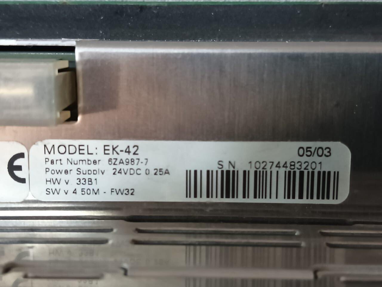 UniOP 6ZA987-7 UniOP EK-42 6ZA987-7 CONTROL PANEL 8