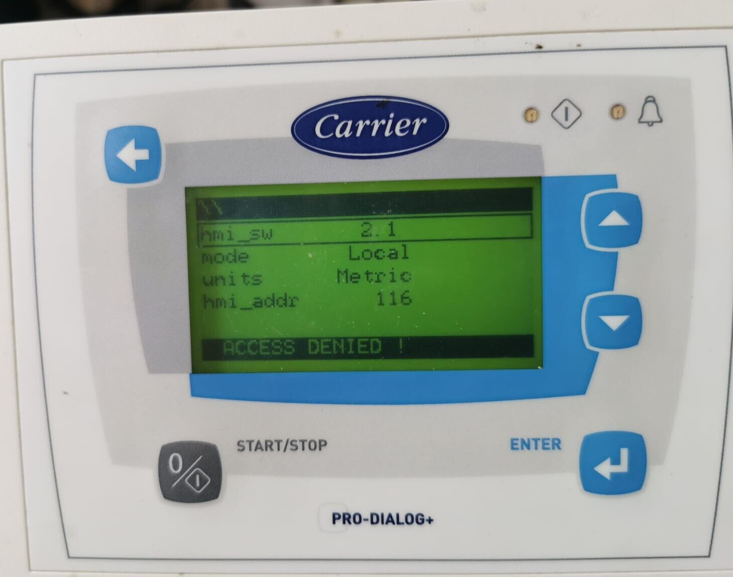 Carrier PRO-DIALOG+ Carrier PRO-DIALOG+ Display Control Panel 8