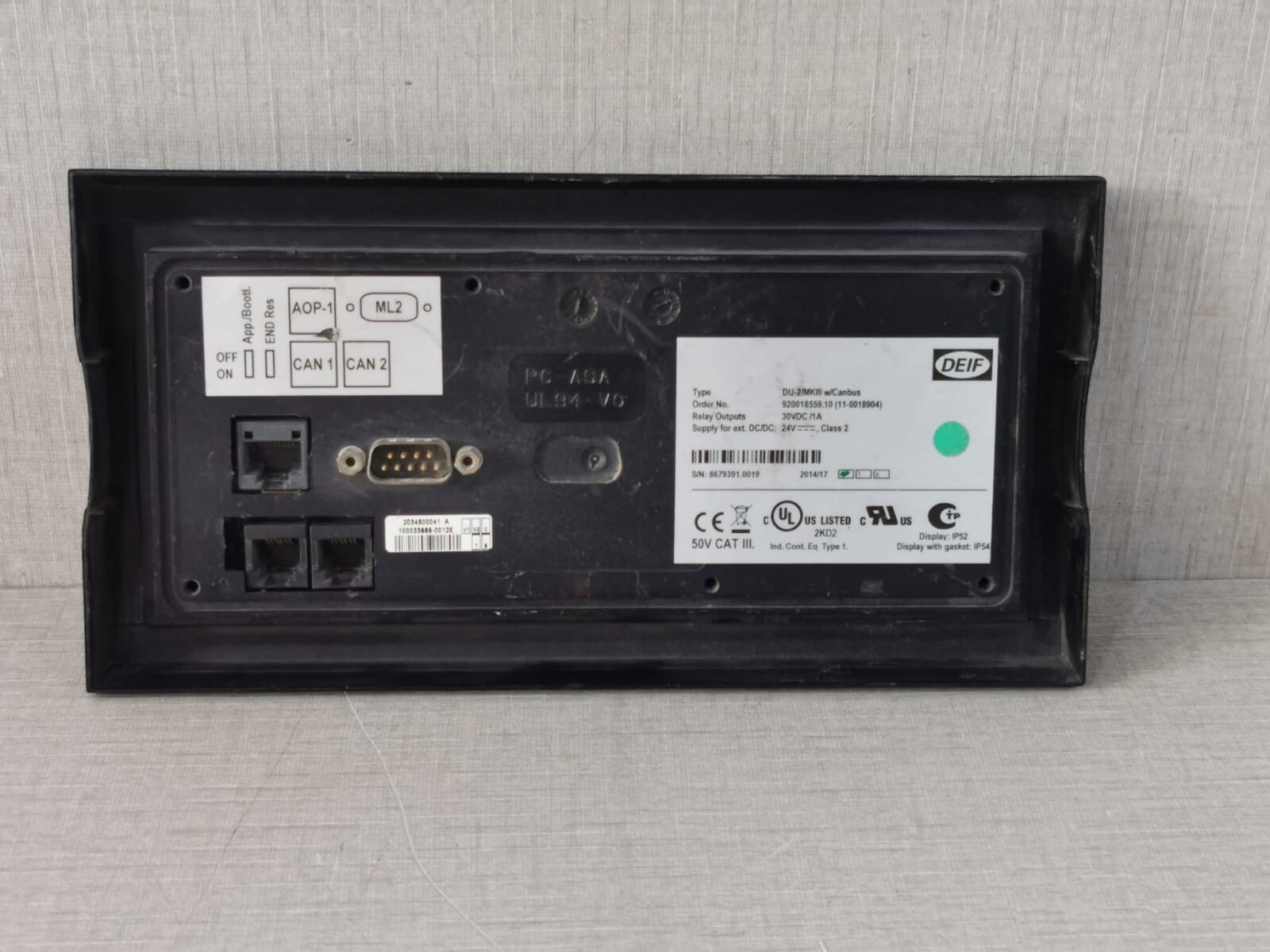AGGREKO /DEIF DU-2 MKIII AGGREKO /DEIF DU-2 MKIII DISPLAY UNIT - UNIT ONLY 9