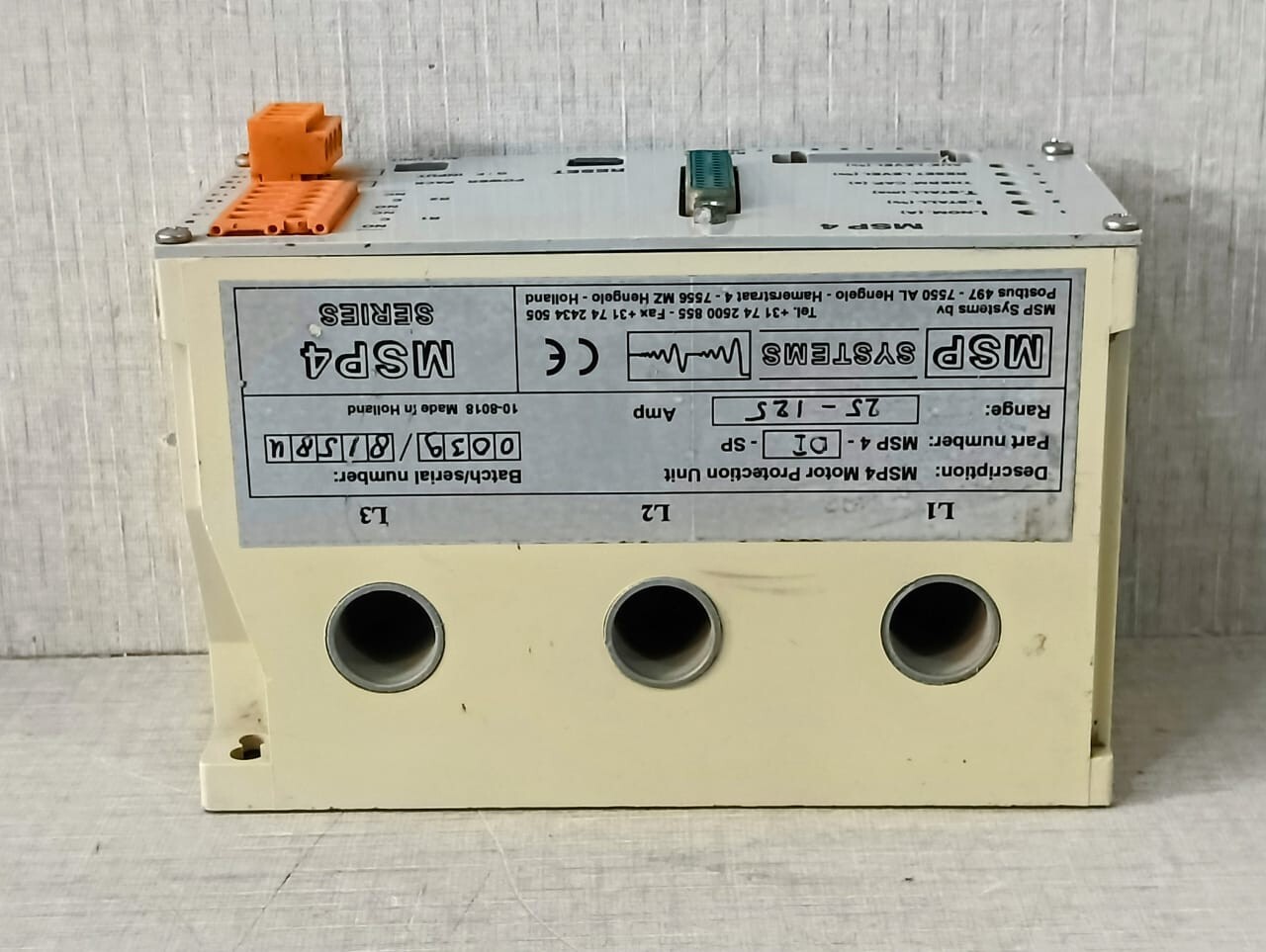 MSP SYSTEMS SYSTEMS MSP SYSTEMS MSP 4 -DI- SP MSP4 MOTOR PROTECTION UNIT 5