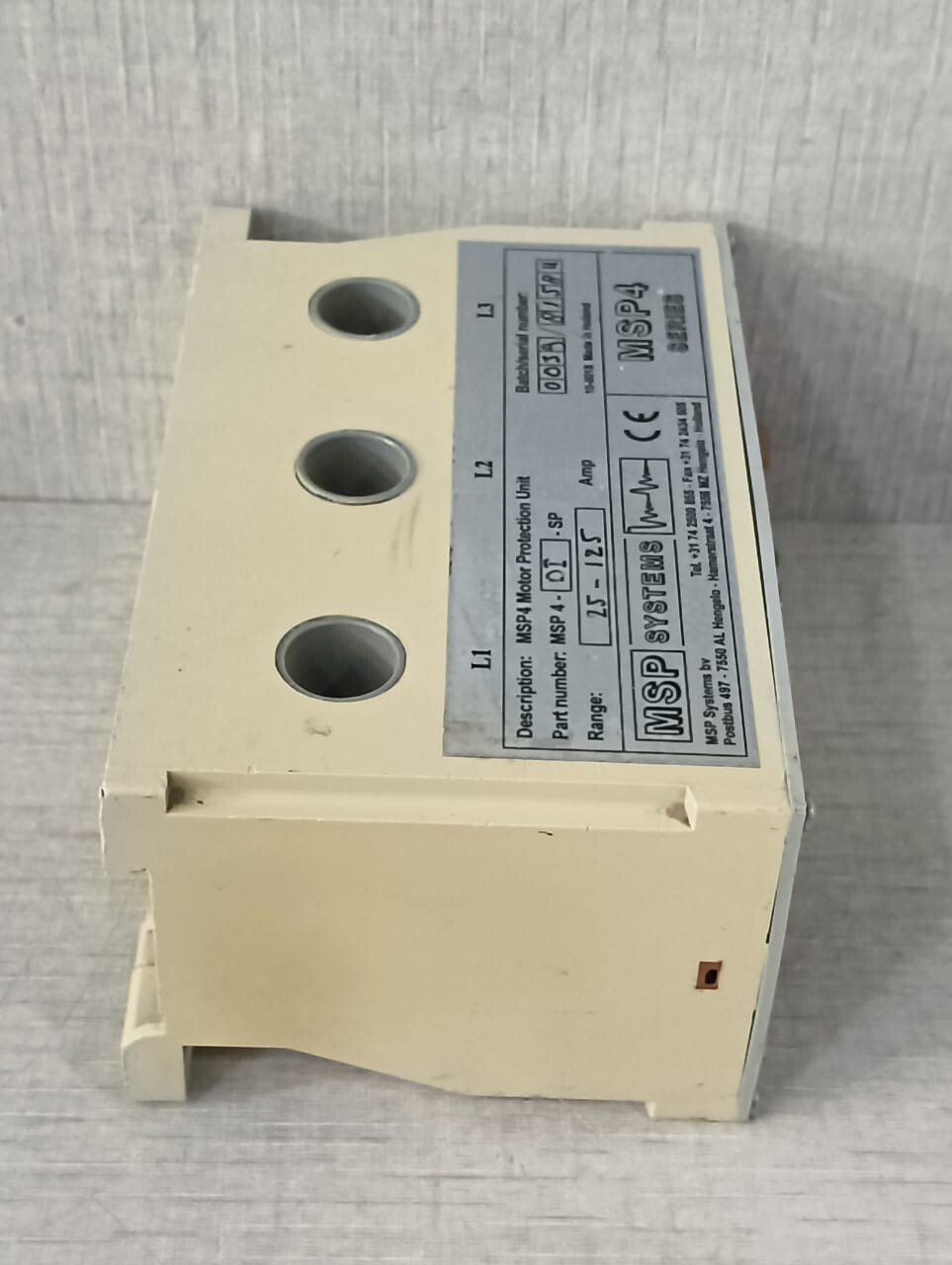 MSP SYSTEMS SYSTEMS MSP SYSTEMS MSP 4 -DI- SP MSP4 MOTOR PROTECTION UNIT 8