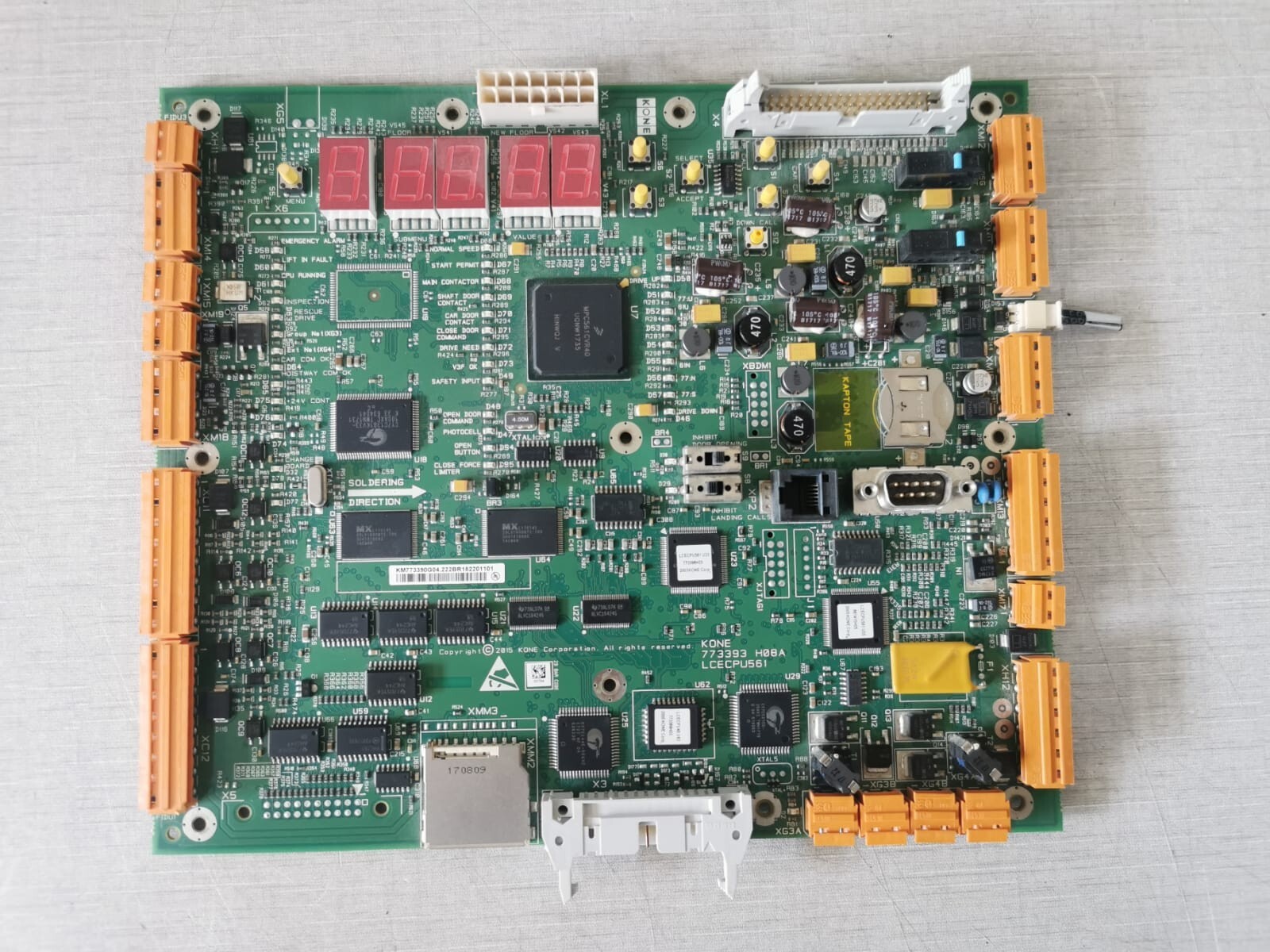 KONE 375 LCE CPU 561 KONE 375 LCE CPU 561 ELEVATOR PCB BOARD 6