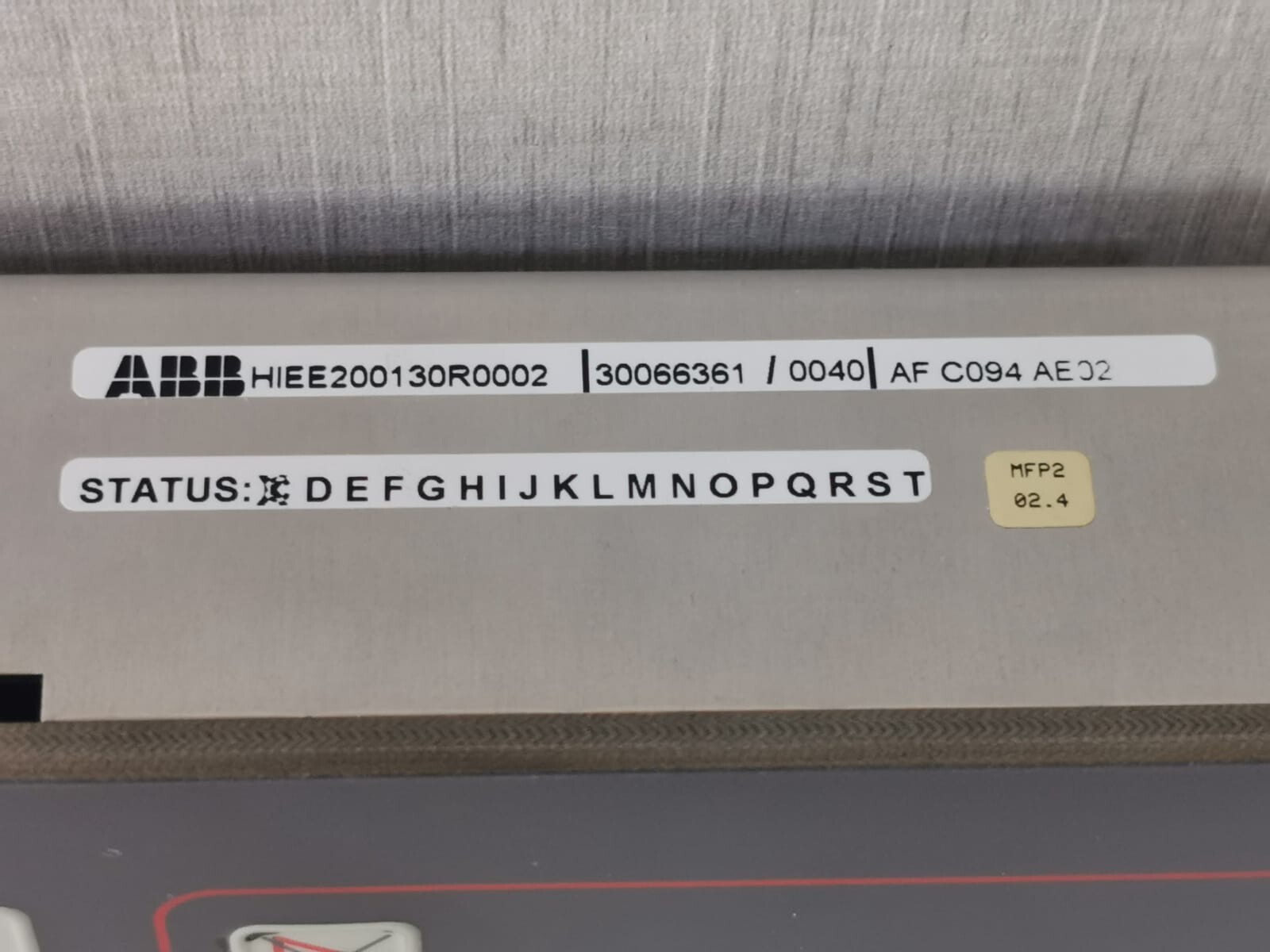 ABB HIEE200130R0002 AF C094 AE02 ABB HIEE200130R0002 AF C094 AE02 ARCnet Panel Display - Missing Keypad Label 4