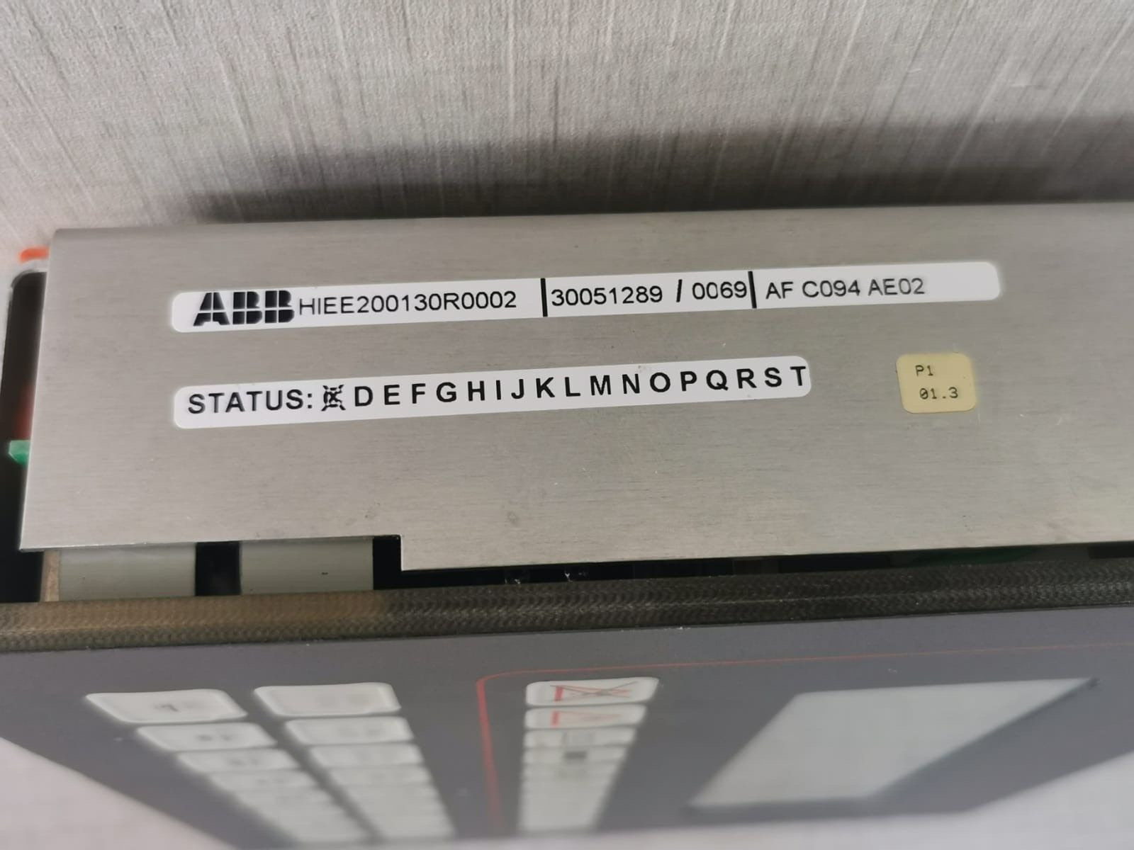 ABB HIEE200130R0002 AF C094 AE02 ABB HIEE200130R0002 AF C094 AE02 ARCnet Panel Display - Missing Keypad Label 5