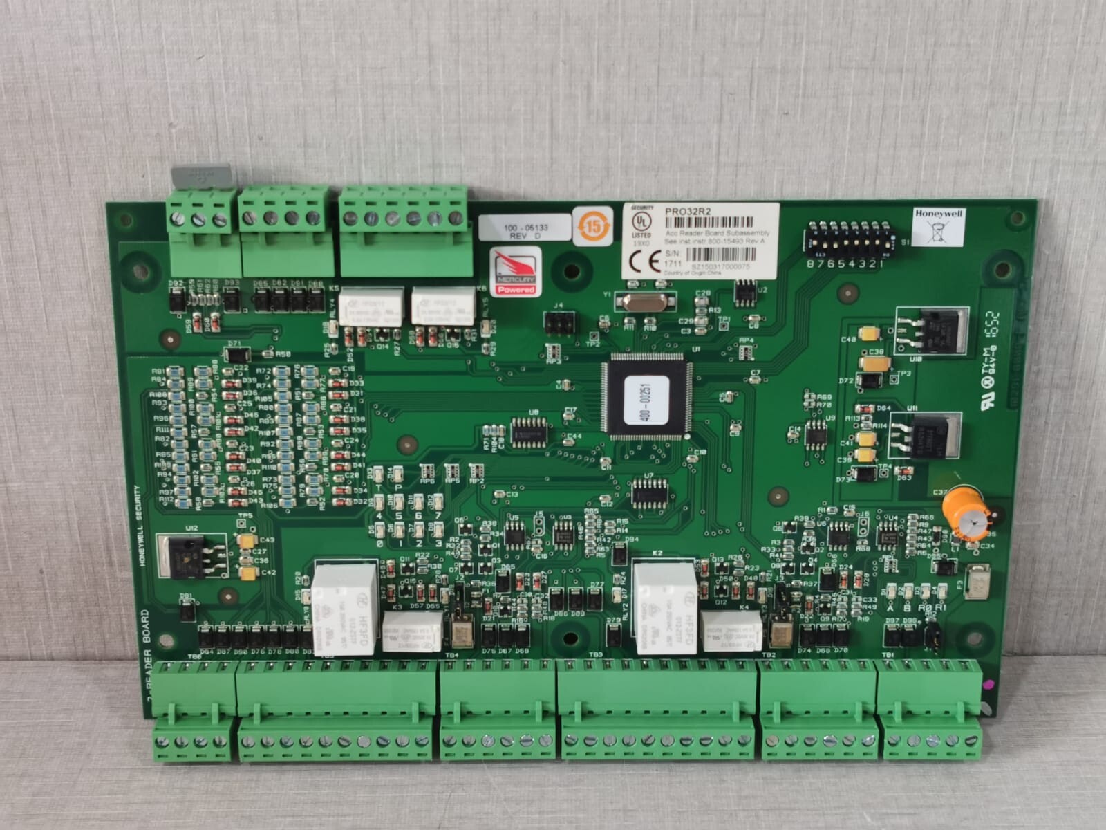 HONEYWELL PRO32R2 2-READER BOARD 10291-0000-F REV.C