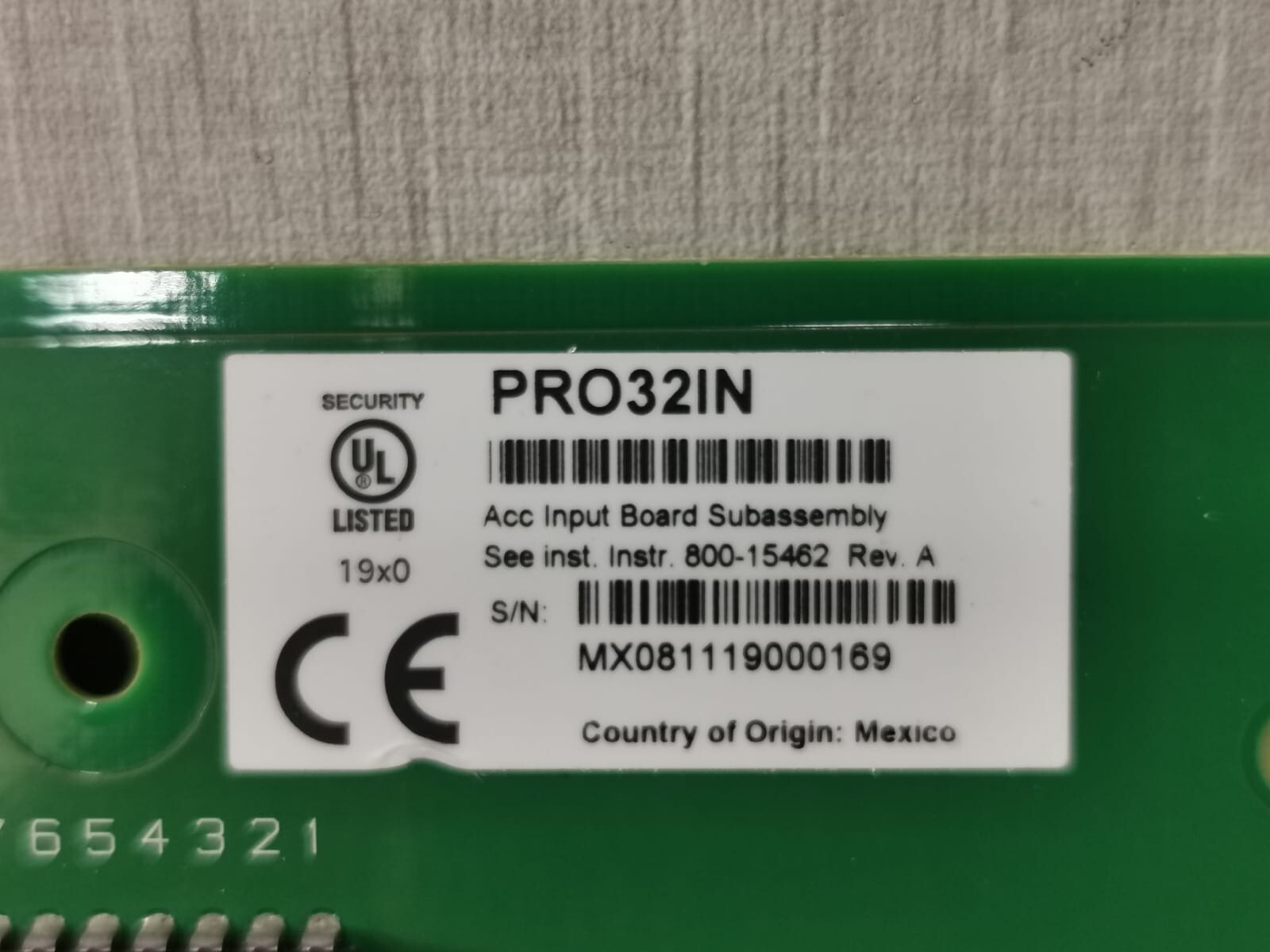 Honeywell 10290-0000-F REV.C HONEYWELL PRO32IN 16-INPUT BOARD 10290-0000-F REV.C 2
