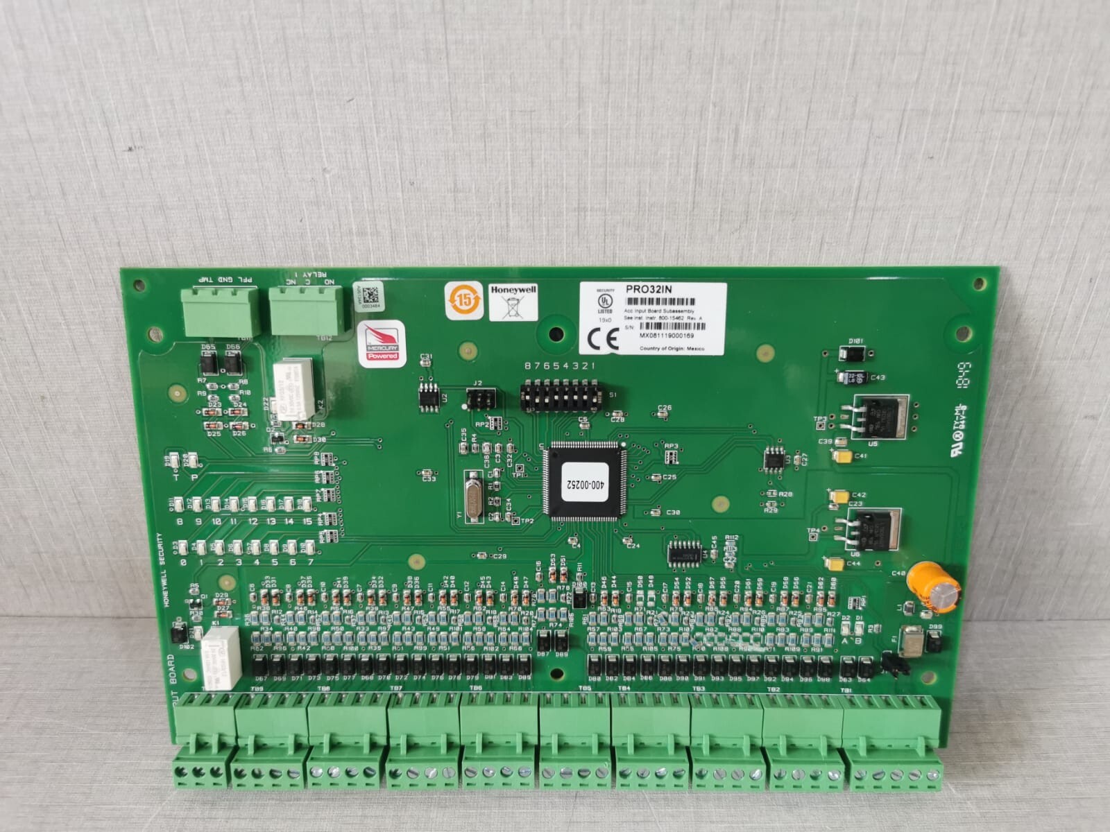 HONEYWELL PRO32IN 16-INPUT BOARD 10290-0000-F REV.C