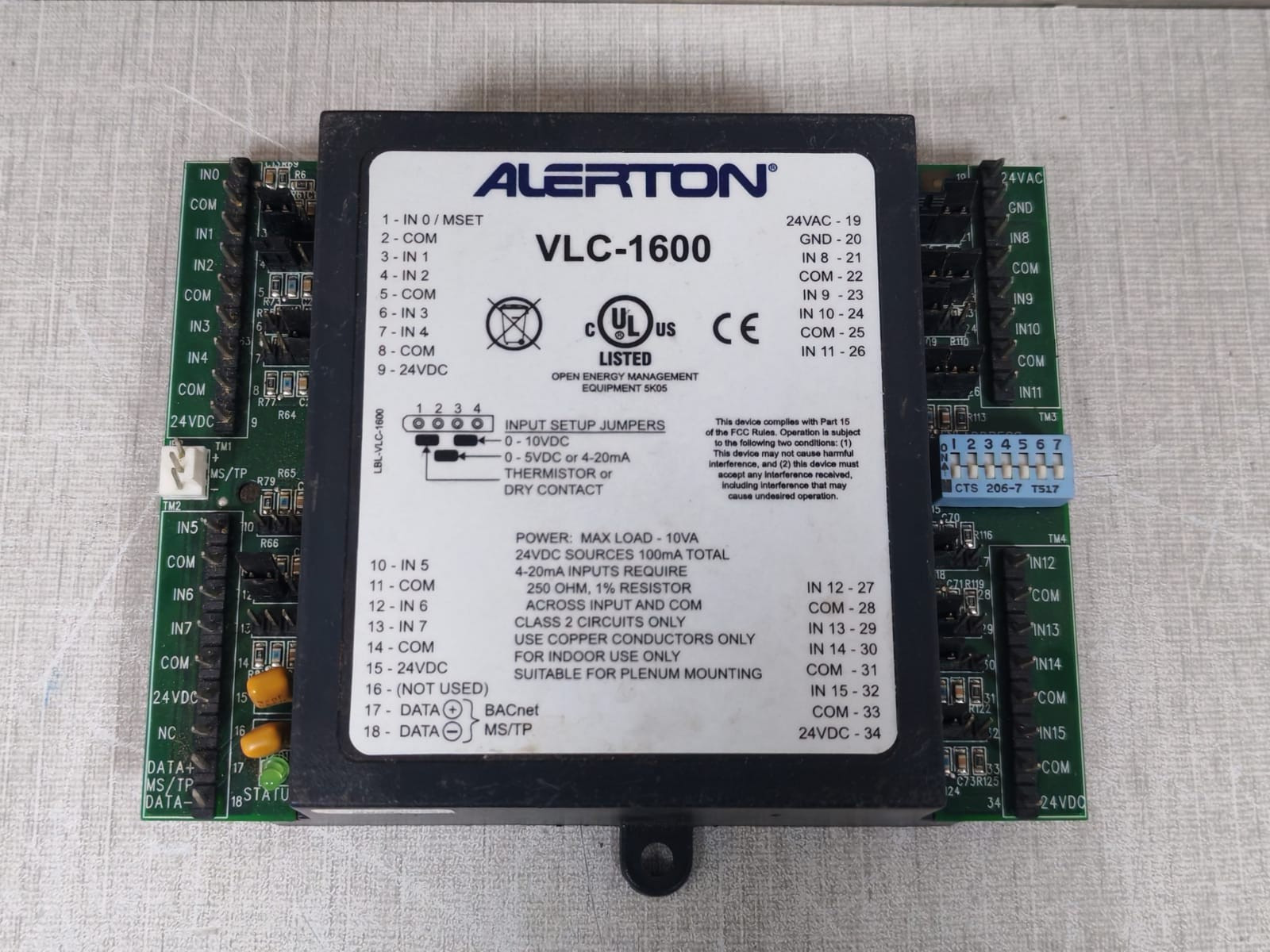 ALERTON VLC-1600 INPUT MONITORING CONTROLLER