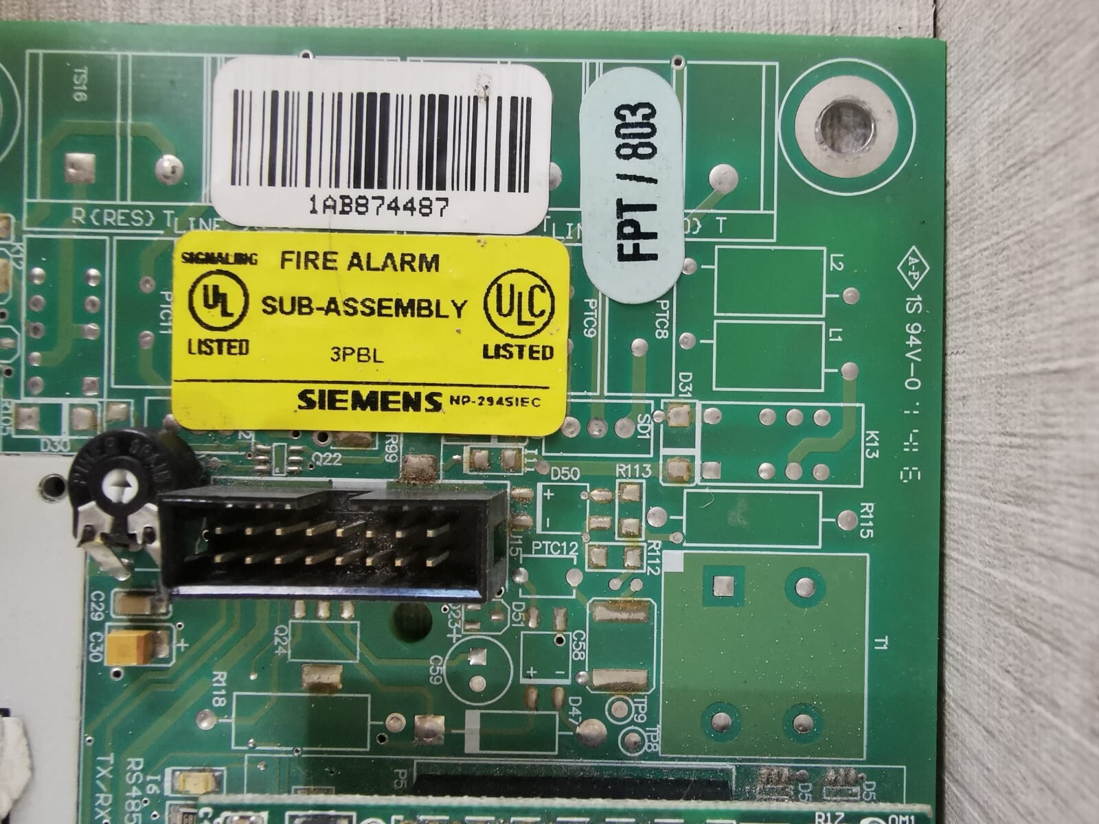 Siemens NP- 2055 REV. 0 SIEMENS TXR-320 FIRE ALARM PANEL /NP- 2055 REV. 0 7