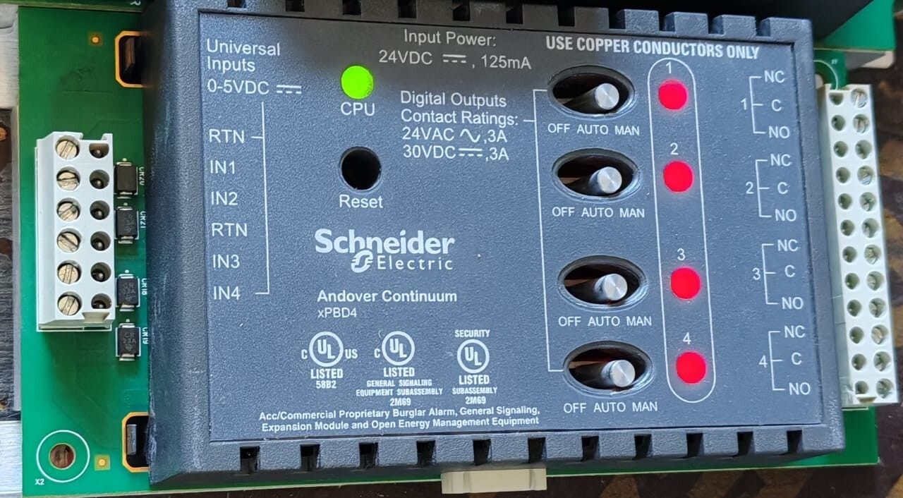 SCHNEIDER ELECTRIC xPBD4 ANDOVER CONTINUUM EXPANSION MODULE