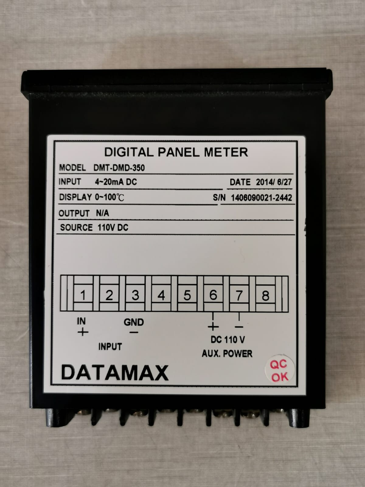 DATAMAX DMT-DMD-350 Datamax DMT DMD 350 DMT DMD 350 Digital Panel Meter 2