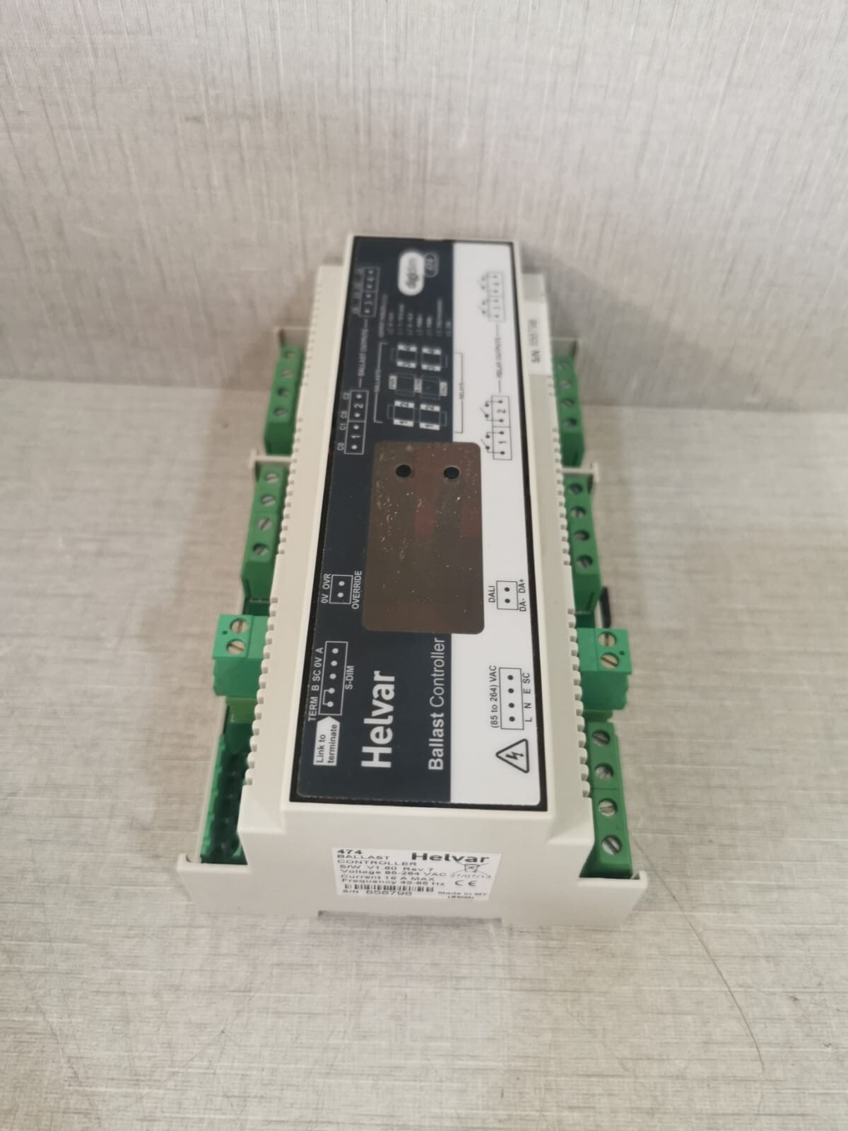 HELVAR HELVAR 474 HELVAR 474 BALLAST CONTROLLER S/W V1.60 REV.7 85-264VAC 4