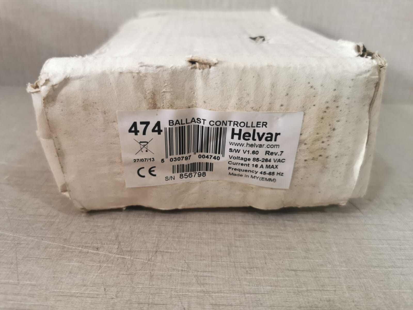 HELVAR HELVAR 474 HELVAR 474 BALLAST CONTROLLER S/W V1.60 REV.7 85-264VAC 9