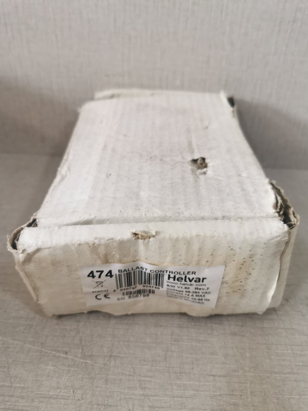 HELVAR HELVAR 474 HELVAR 474 BALLAST CONTROLLER S/W V1.60 REV.7 85-264VAC 10