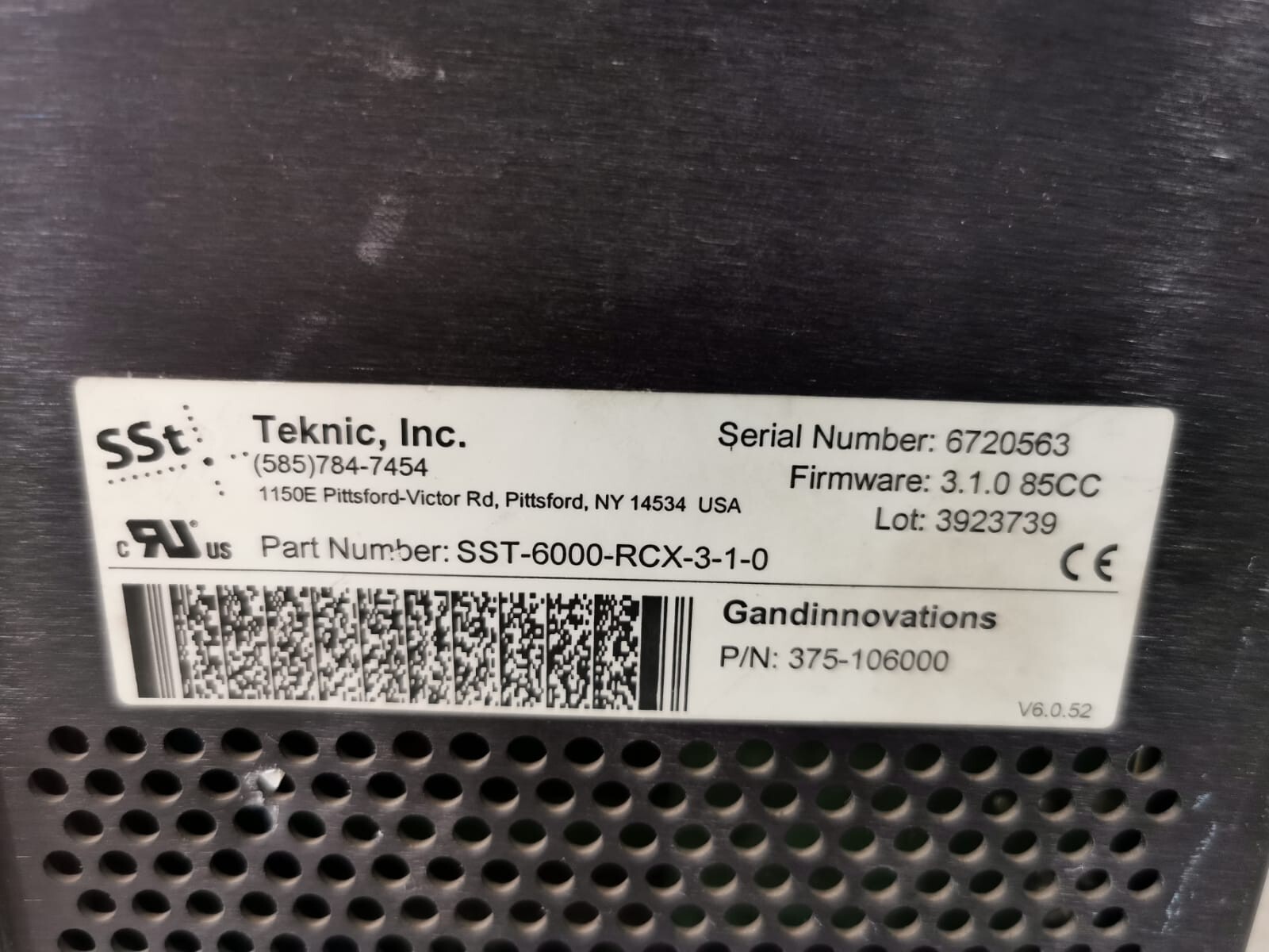 Teknic SST-6000-RCX-3-1-0 TEKNIC SST-6000-RCX-3-1-0 DIGITAL SERVO DRIVE 3