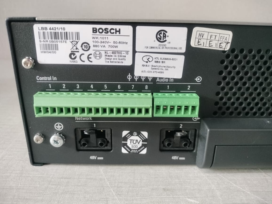 Bosch LBB 4421/10 BOSCH LBB 4421/10 POWER AMPLIFIER 100-240 50-60Hz 7