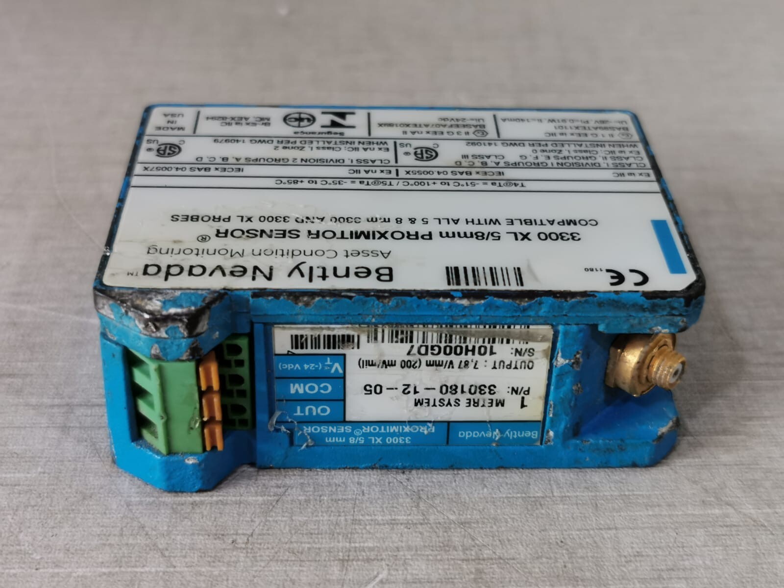 Bently Nevada 330180-12-05 Bently Nevada 3300 XL, 5/8 mm PROXIMITOR SENSOR 330180-12-05 5